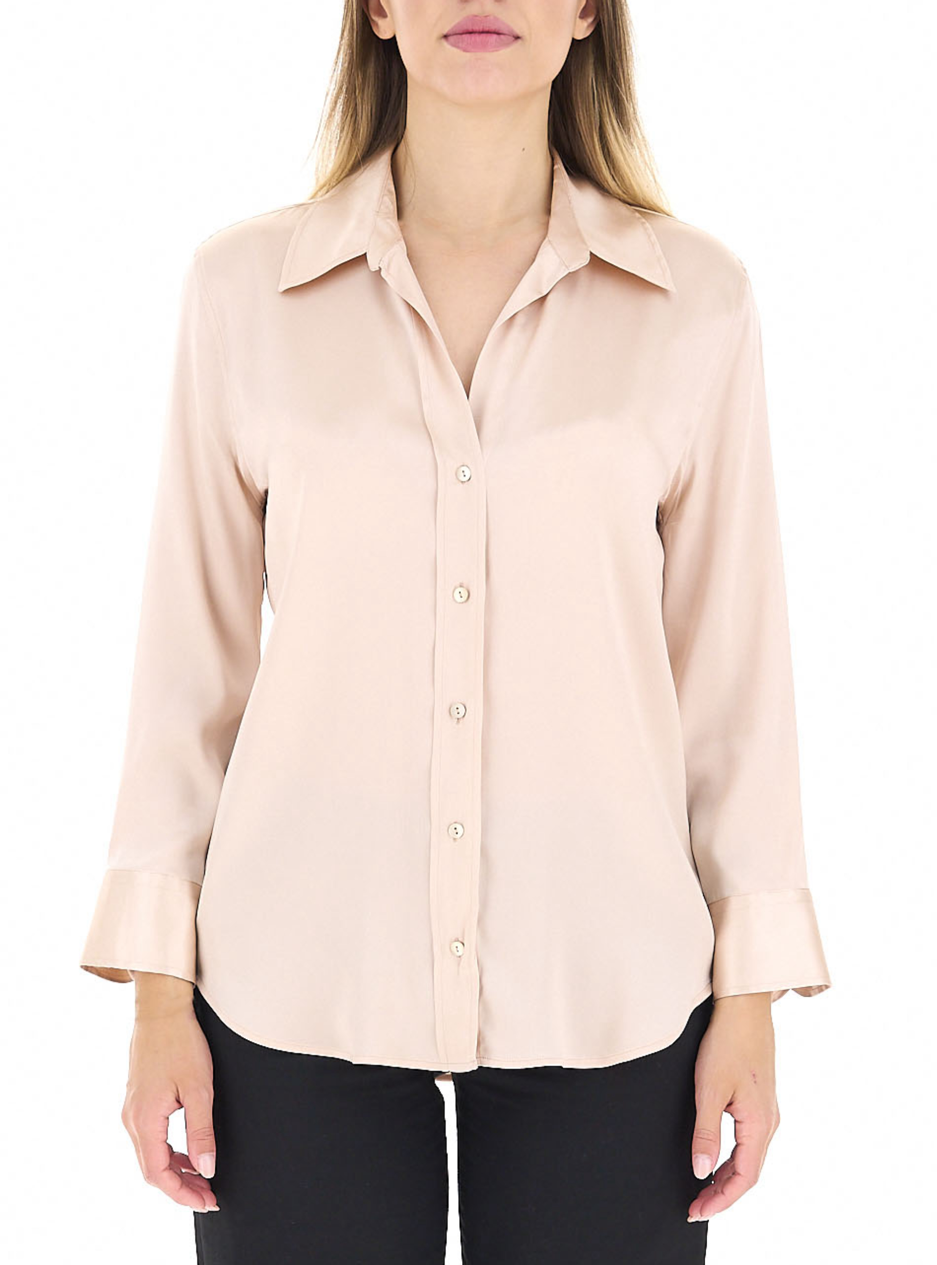 XACUS Camicia in seta CHAMPAGNE 46