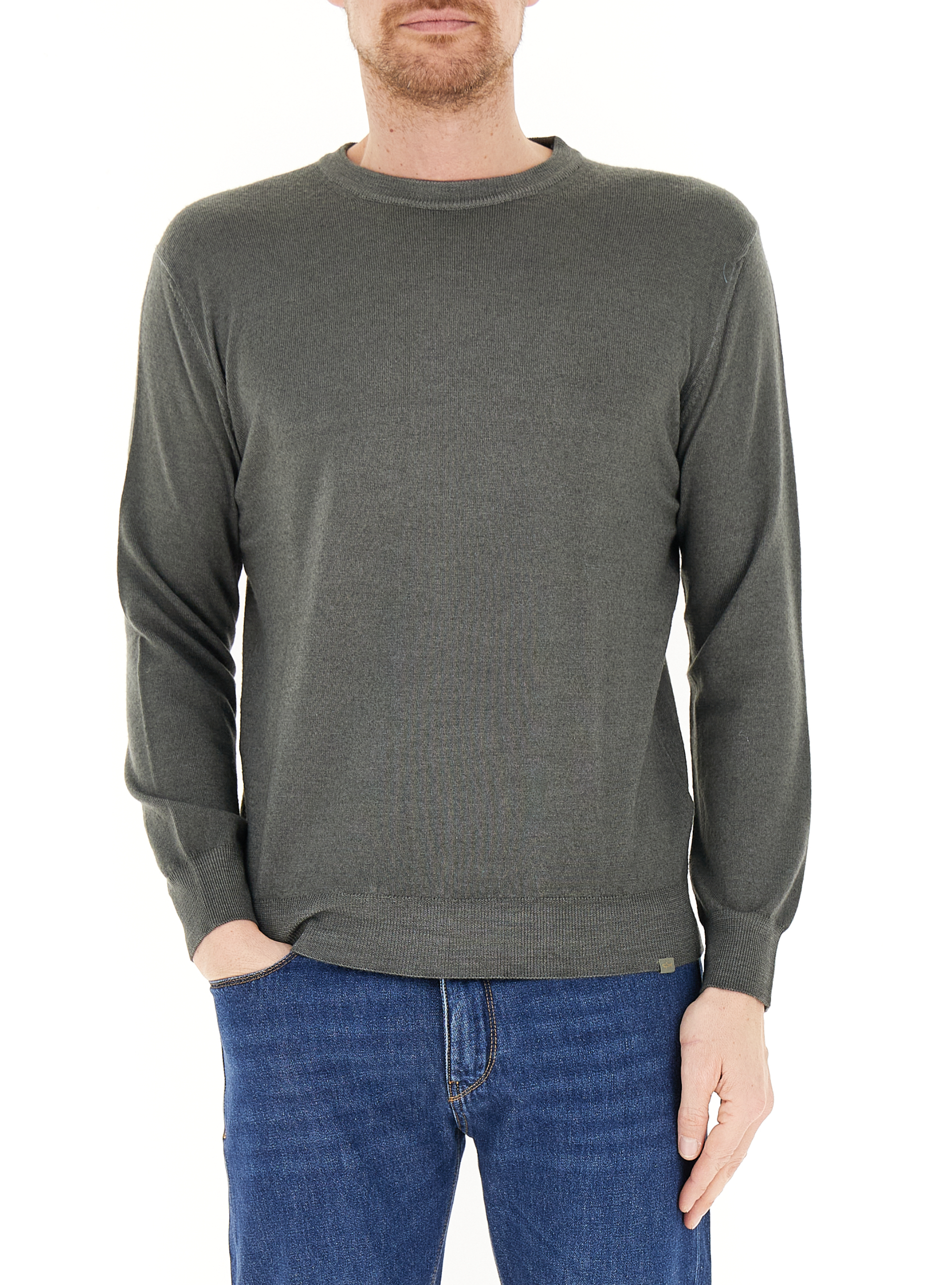 Maglione lana vergine VERDE SCURO 3XL