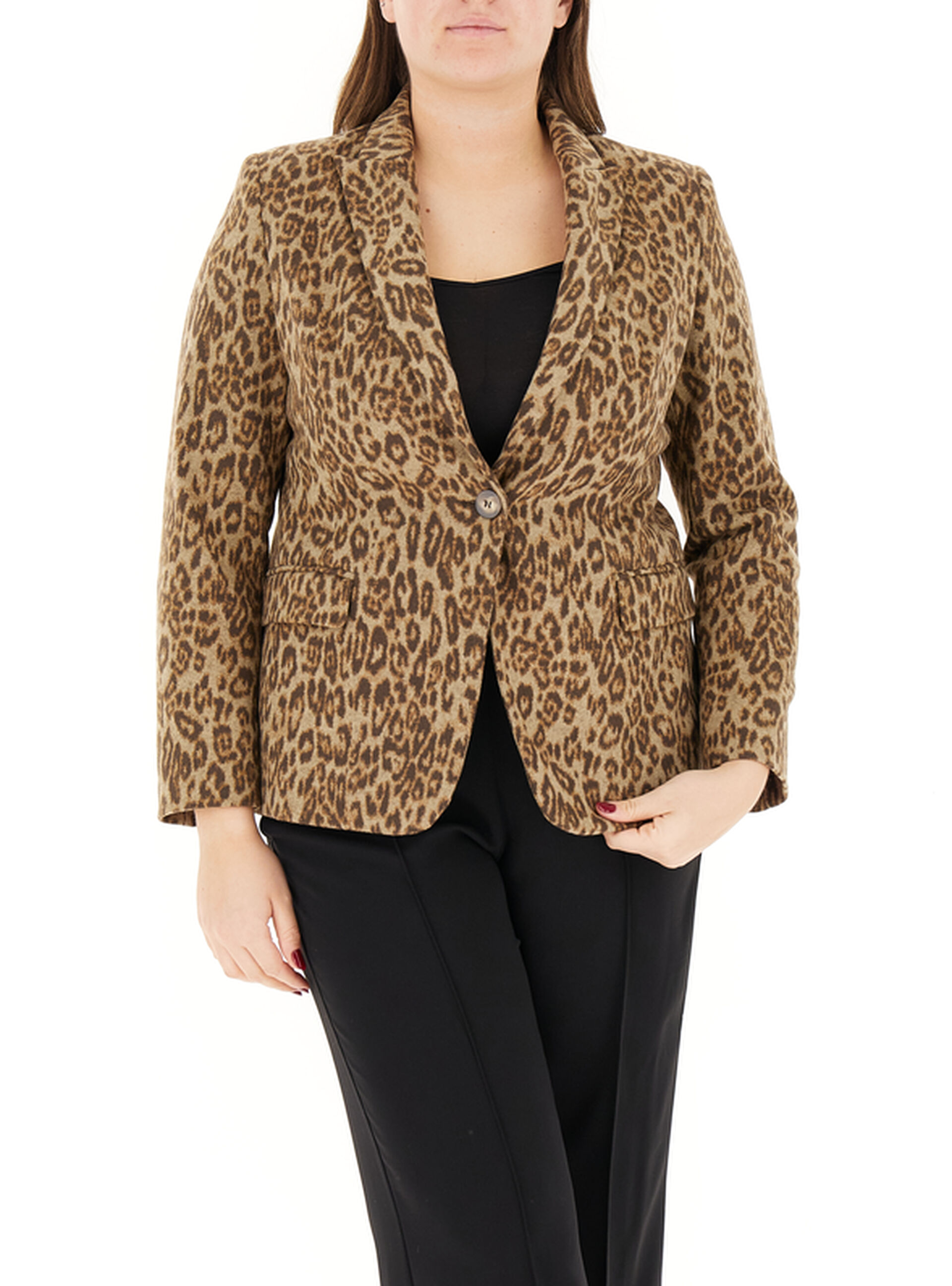 Blazer monopetto MARRONE CHIARO 52