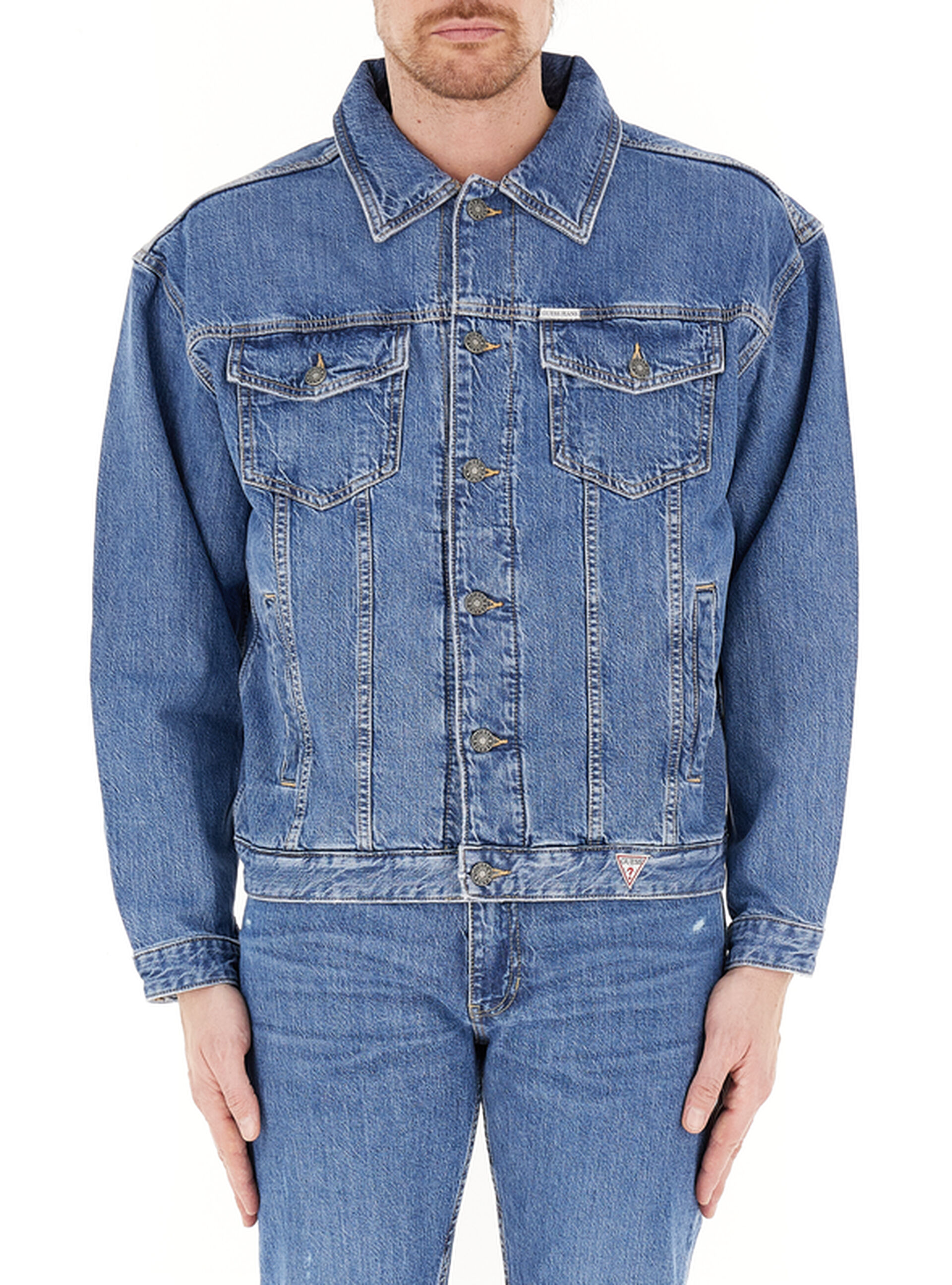 GUESS JEANS Giacca in jeans BLU
