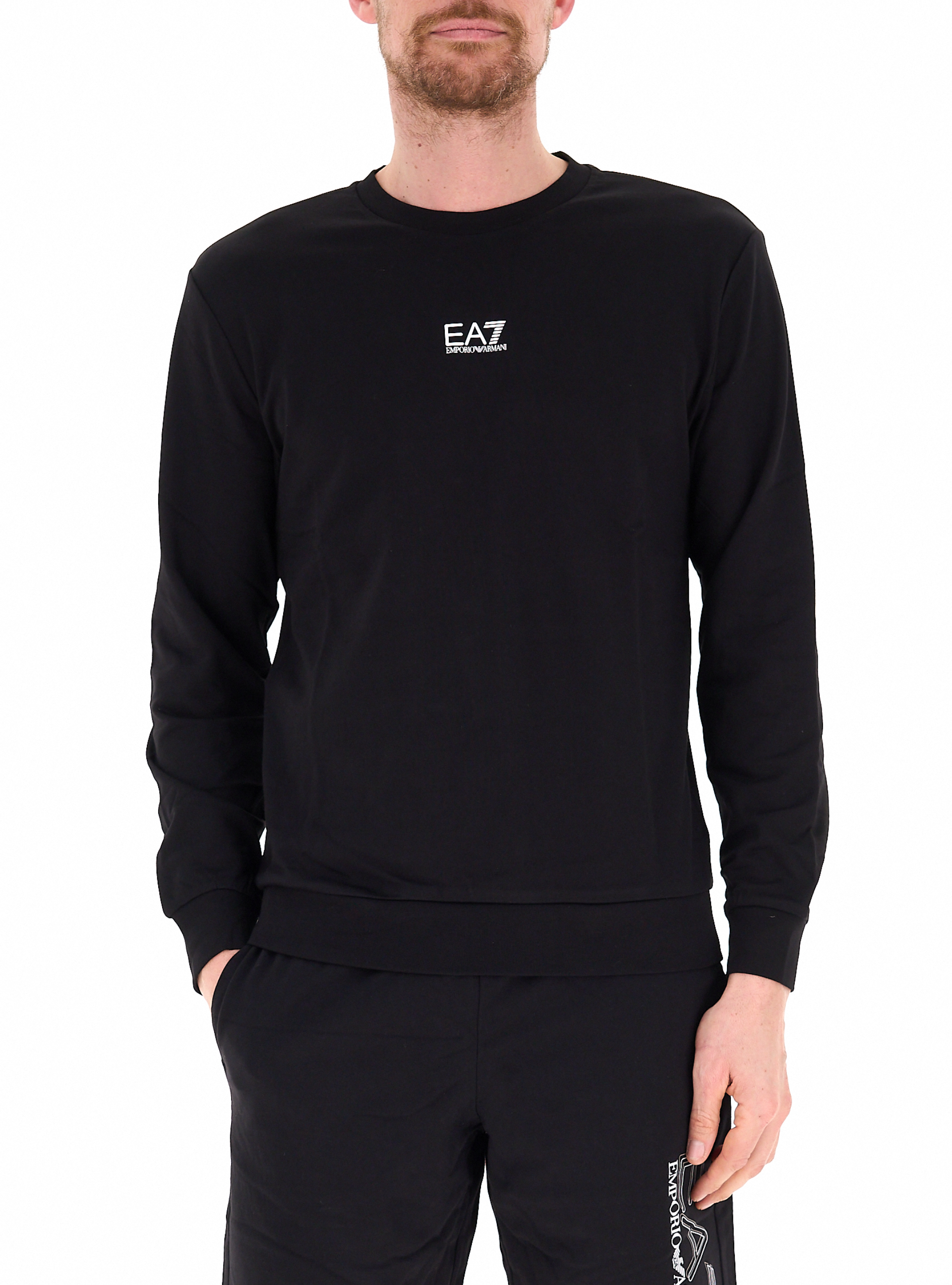 Felpa in cotone NERO S