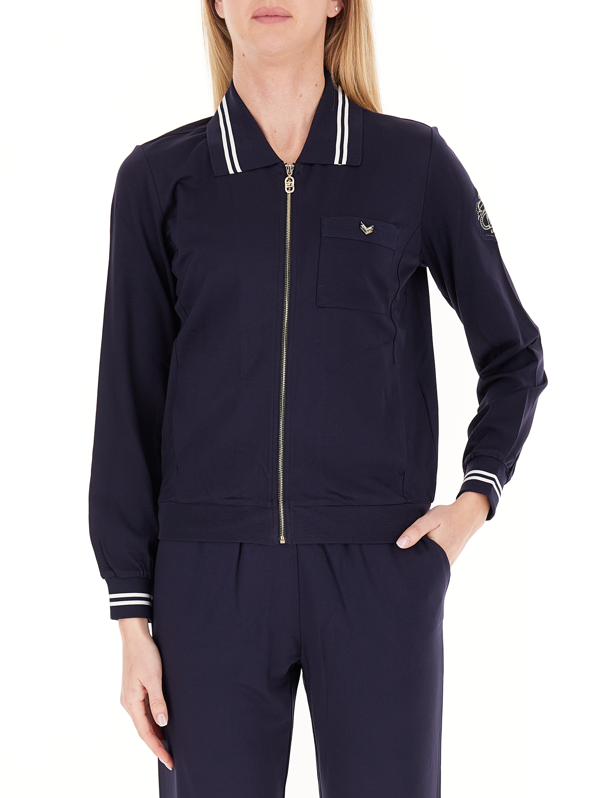Felpa con colletto SPORT BLU NAVY L