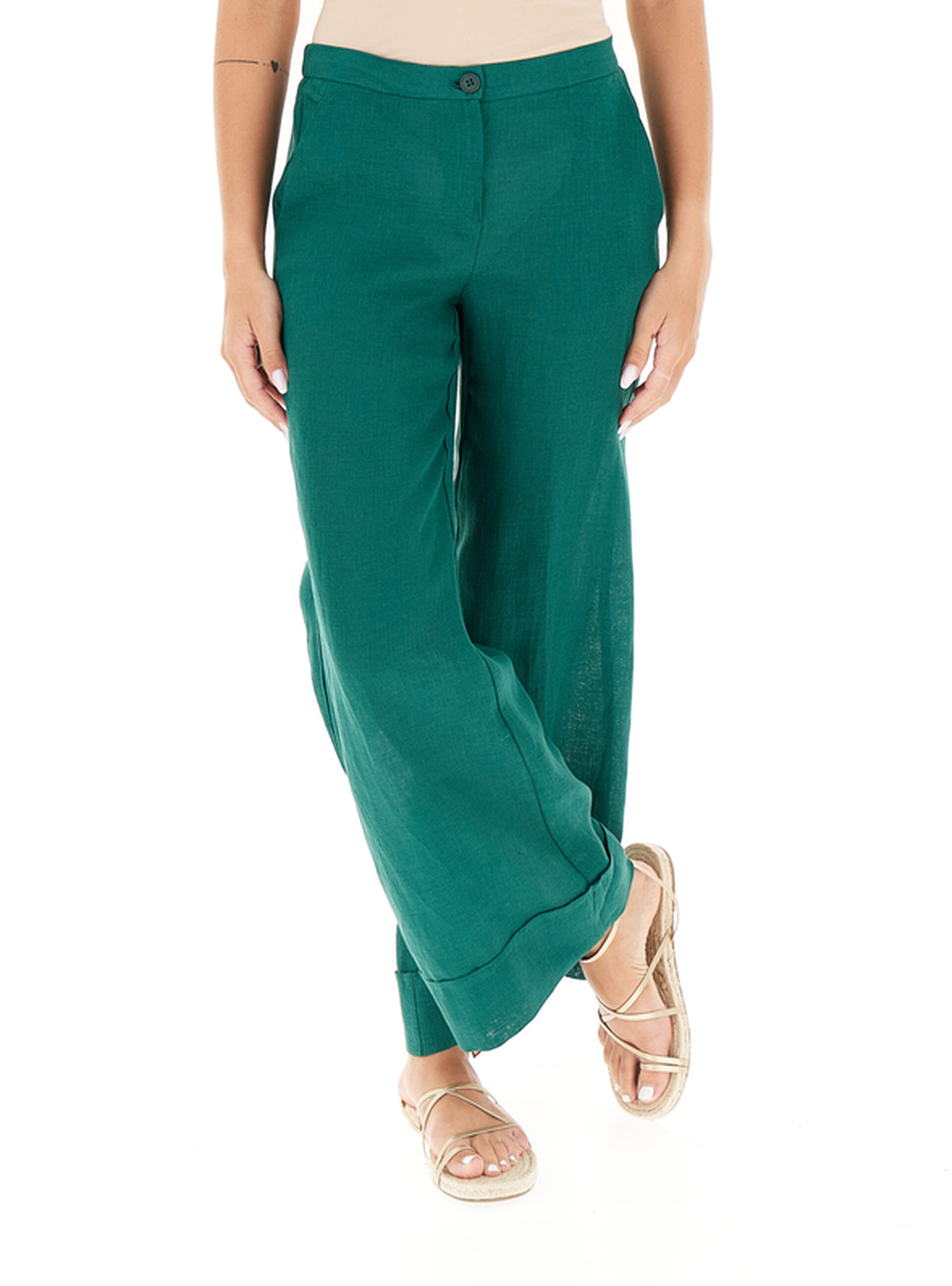 Pantalone wide leg SMERALDO