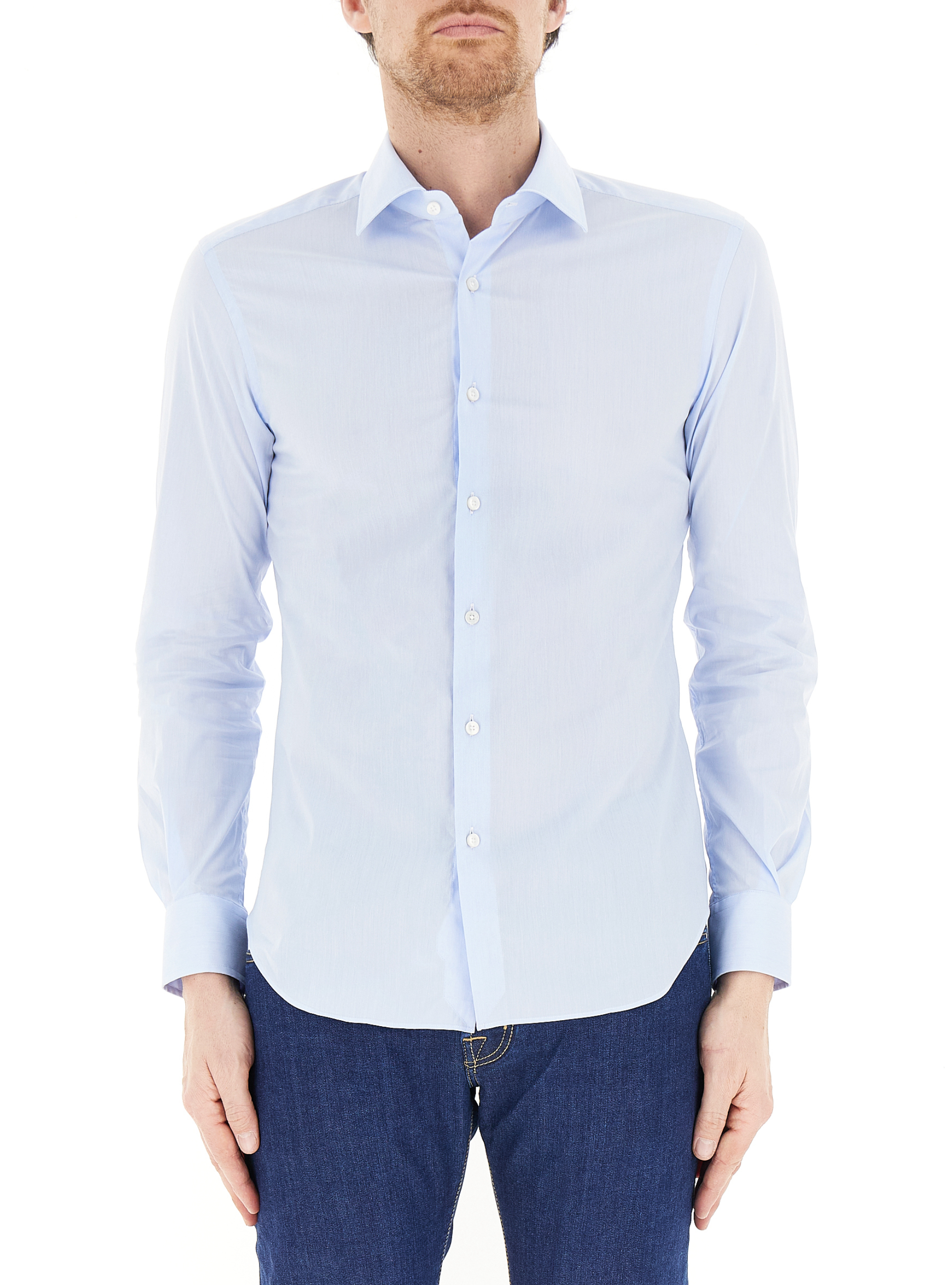 Camicia slim stretch AZZURRO OXFORD 40