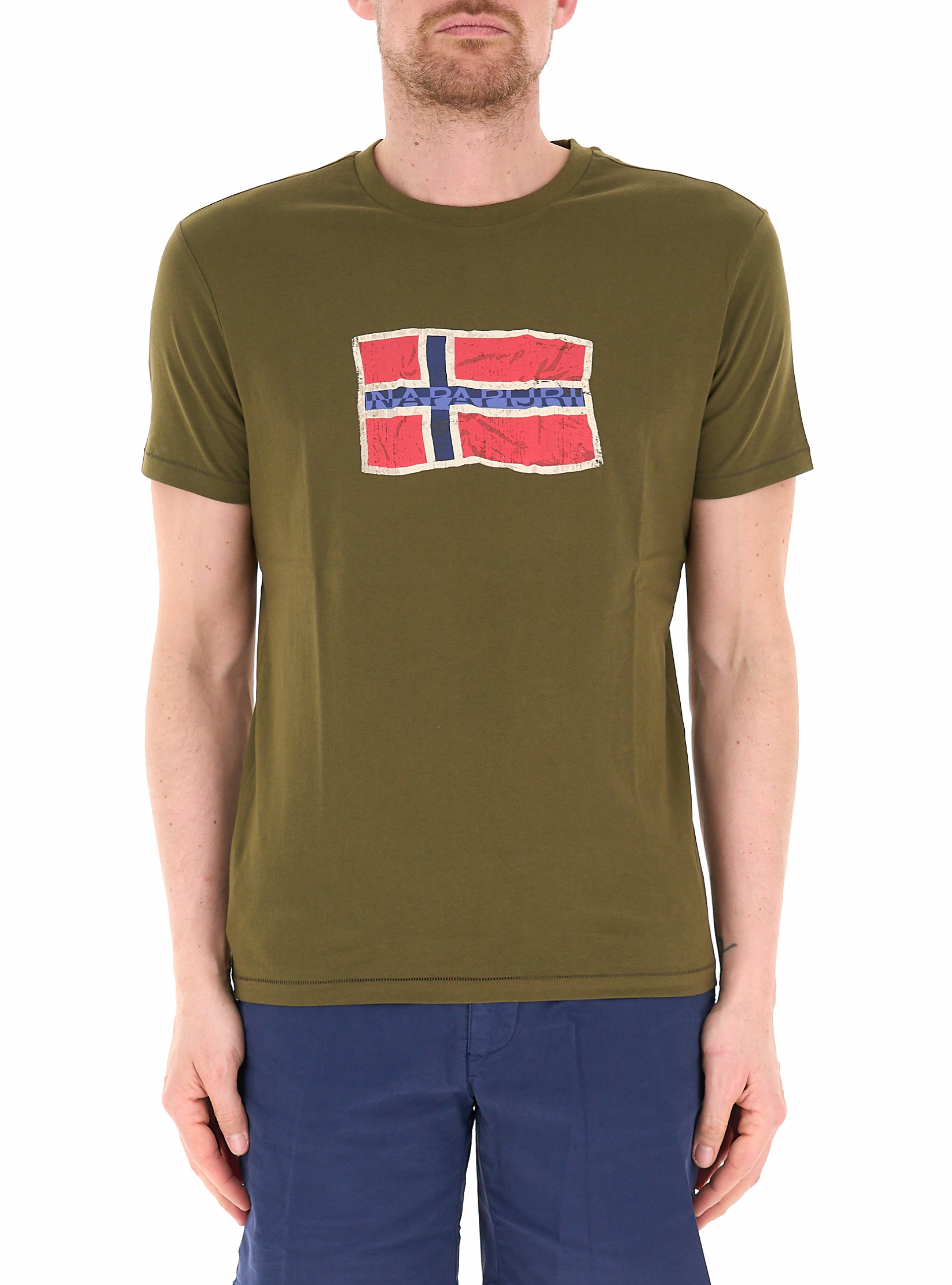 T-shirt in cotone VERDE MILITARE L