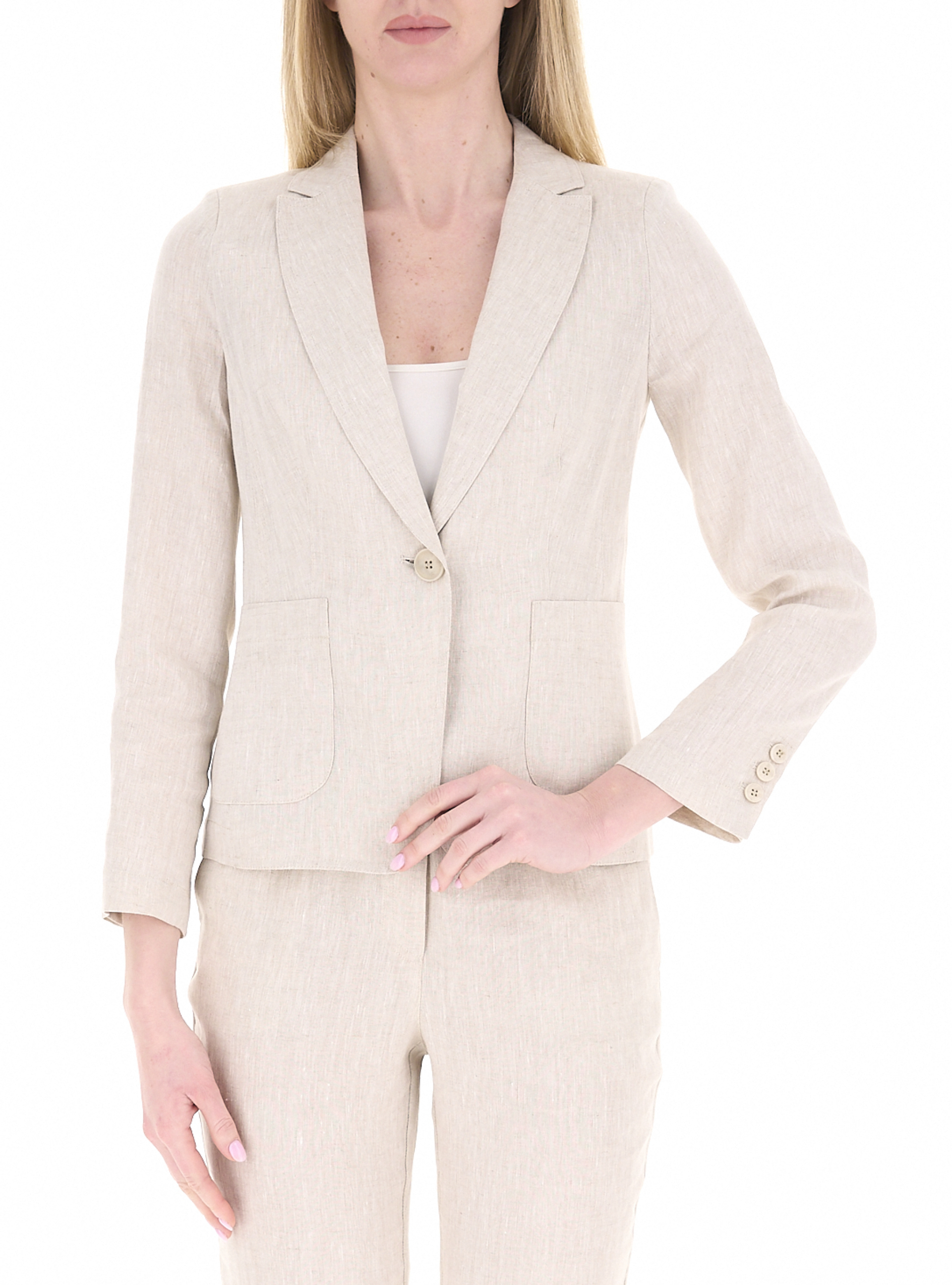 LINKS Blazer in lino BEIGE