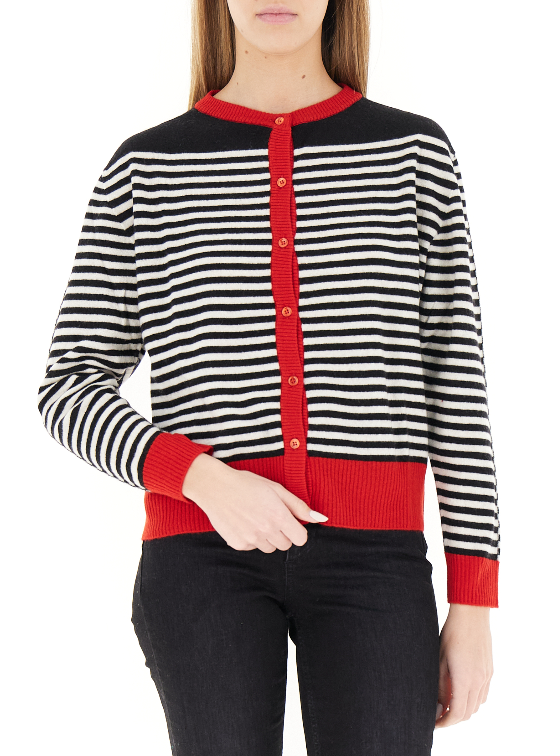 Cardigan misto cashmere NERO