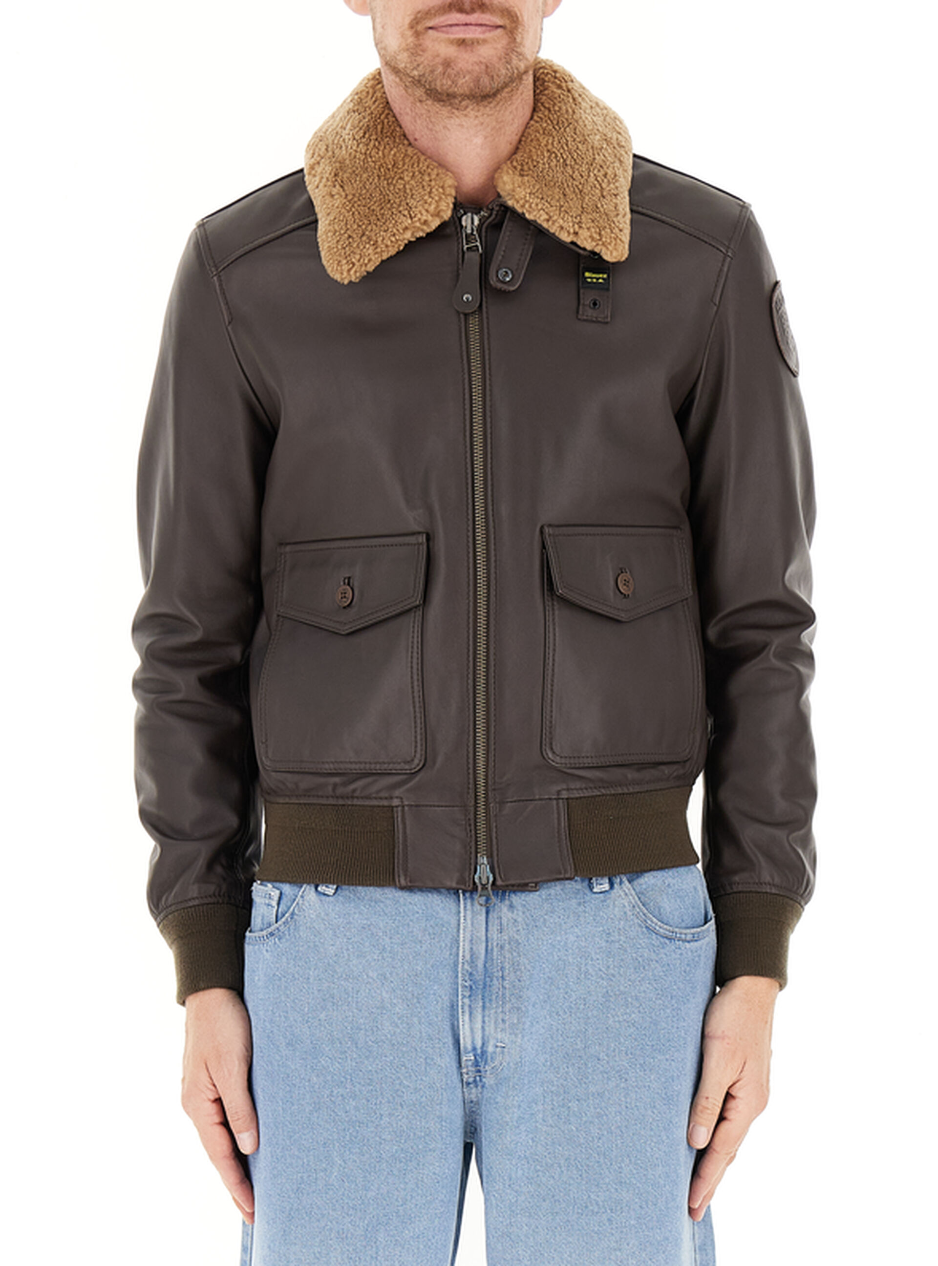 Bomber aviatore pelle MARRONE
