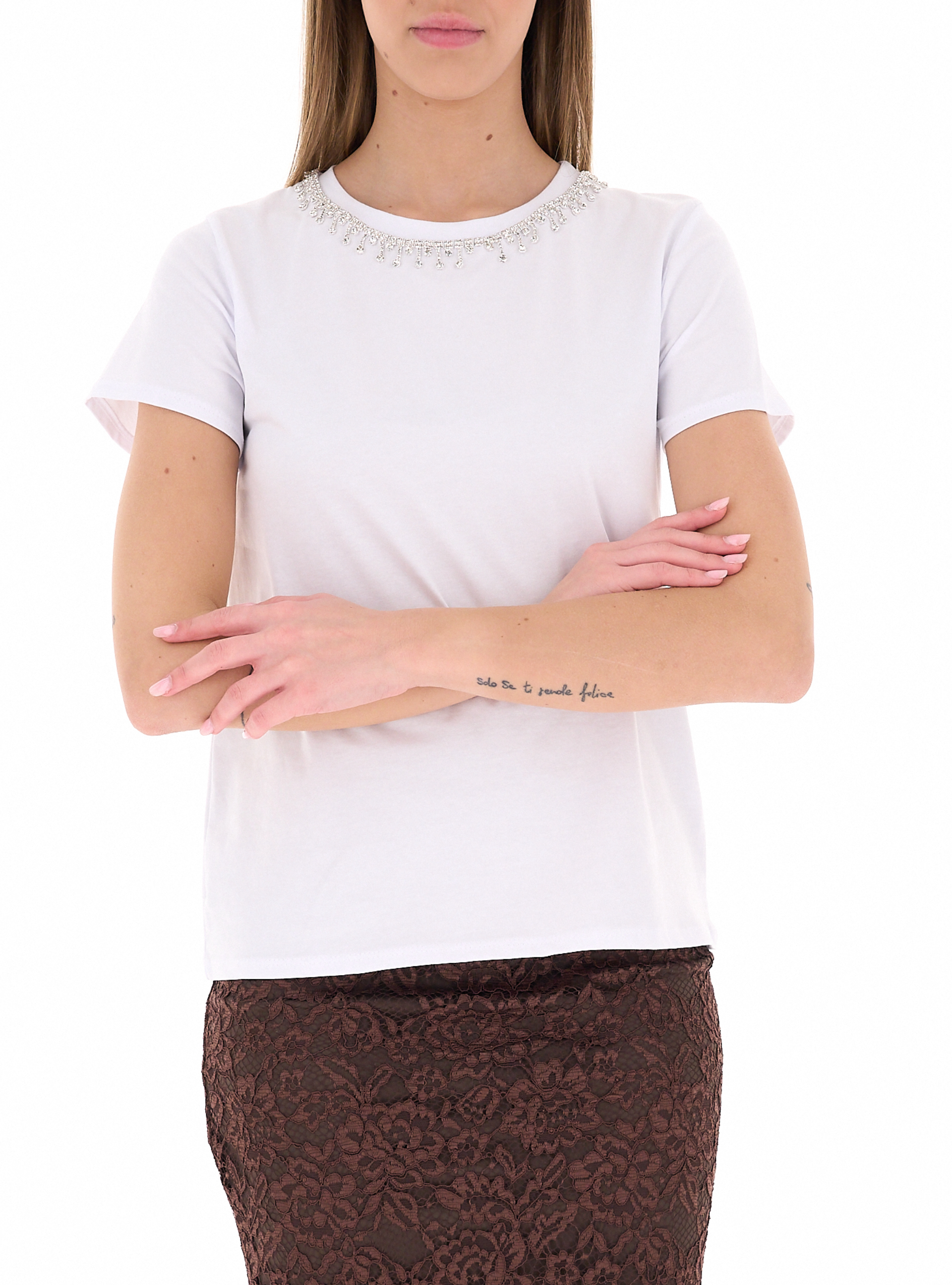 T-shirt girocollo PANNA