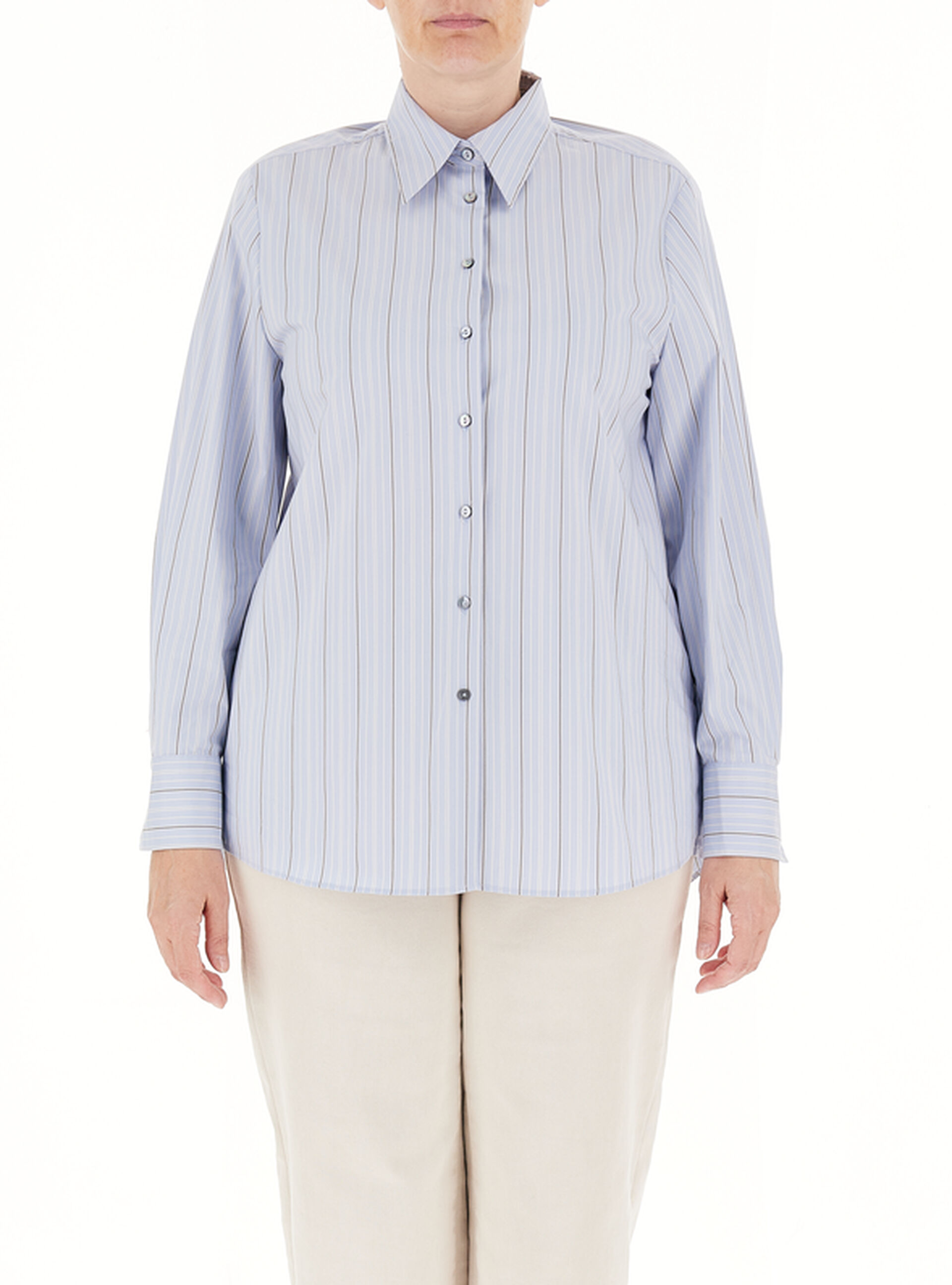Camicia a righe AZZURRO