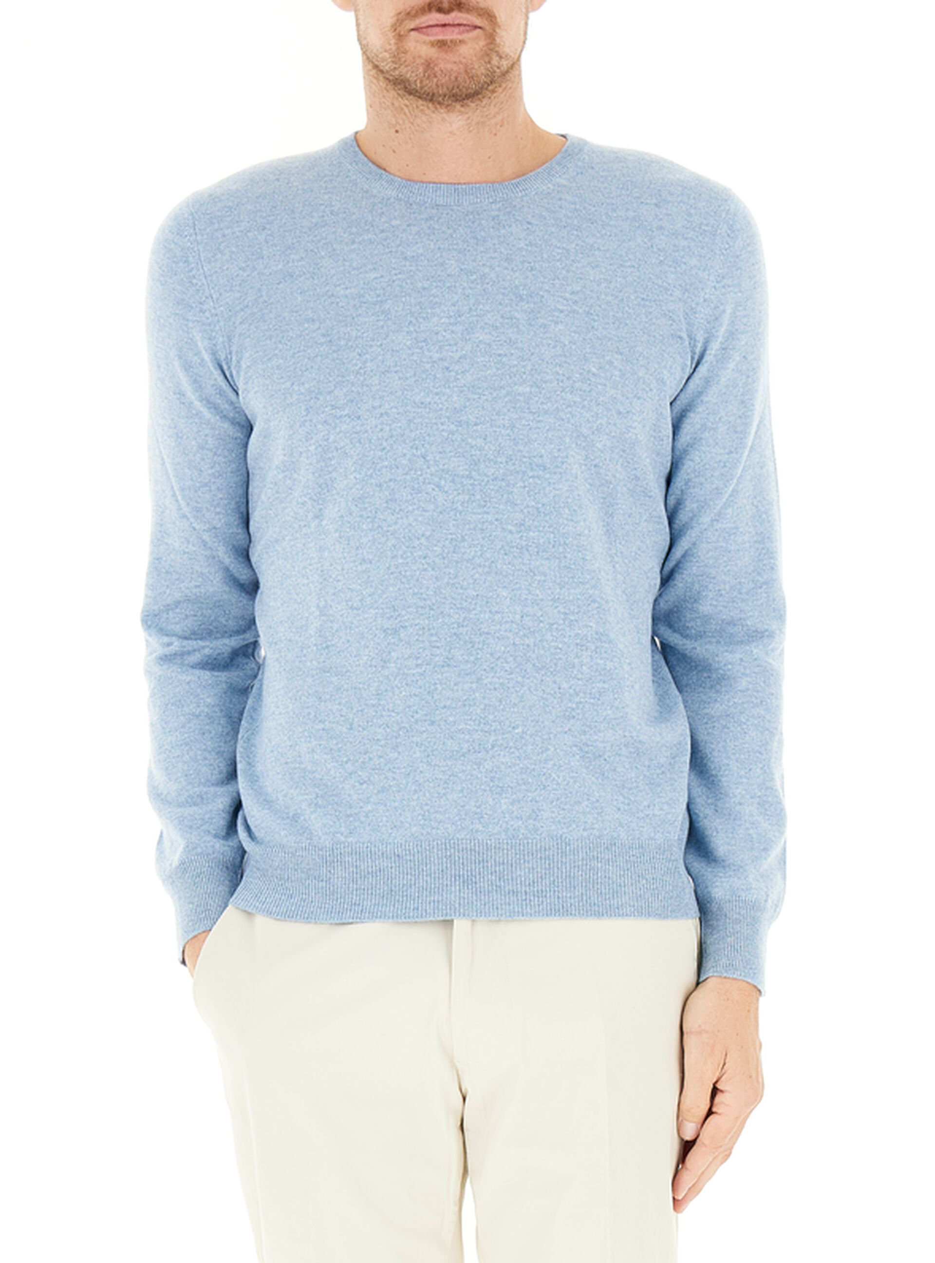 Maglione girocollo AZZURRO