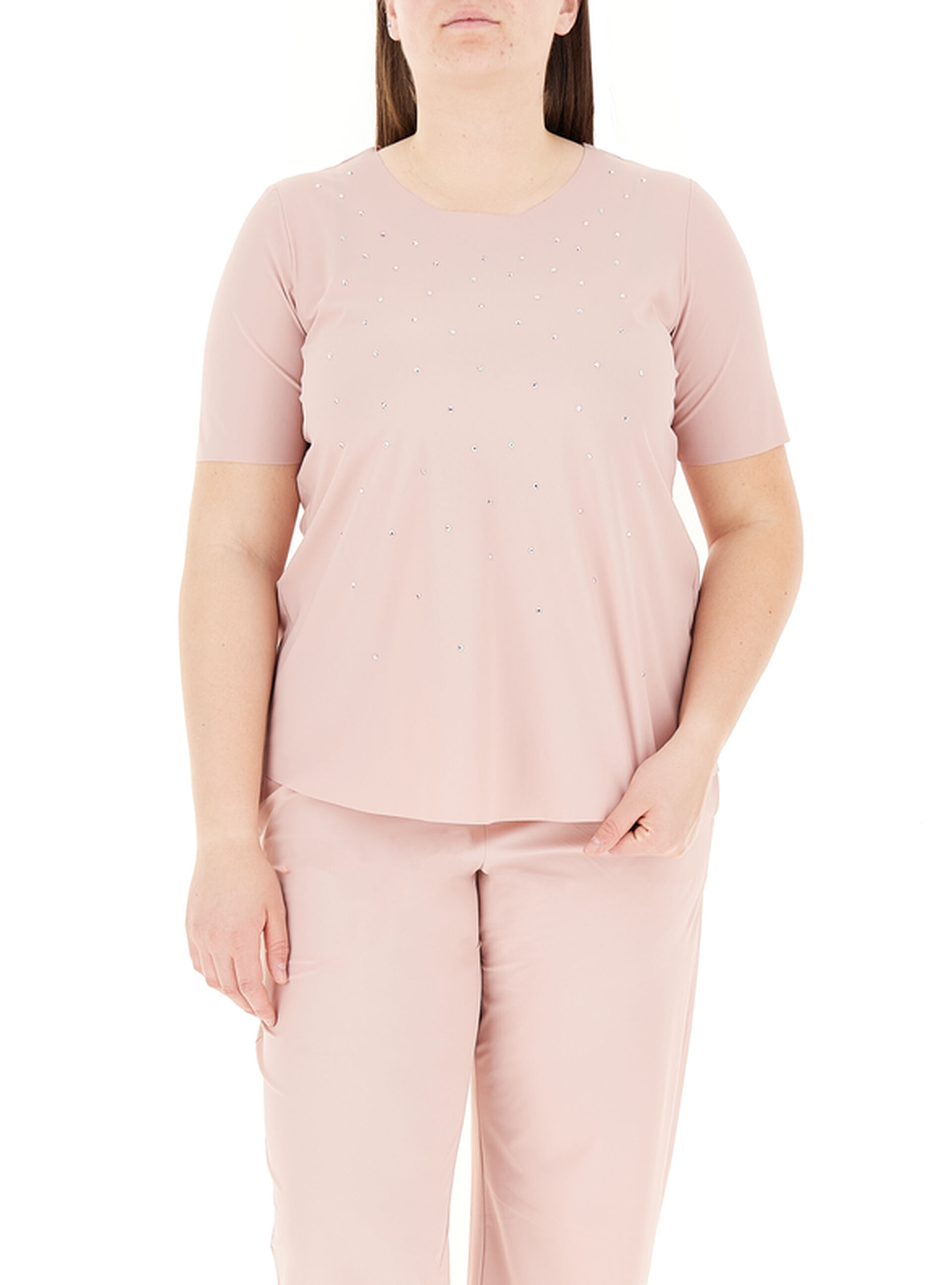 T-shirt girocollo ROSA CHIARO XL