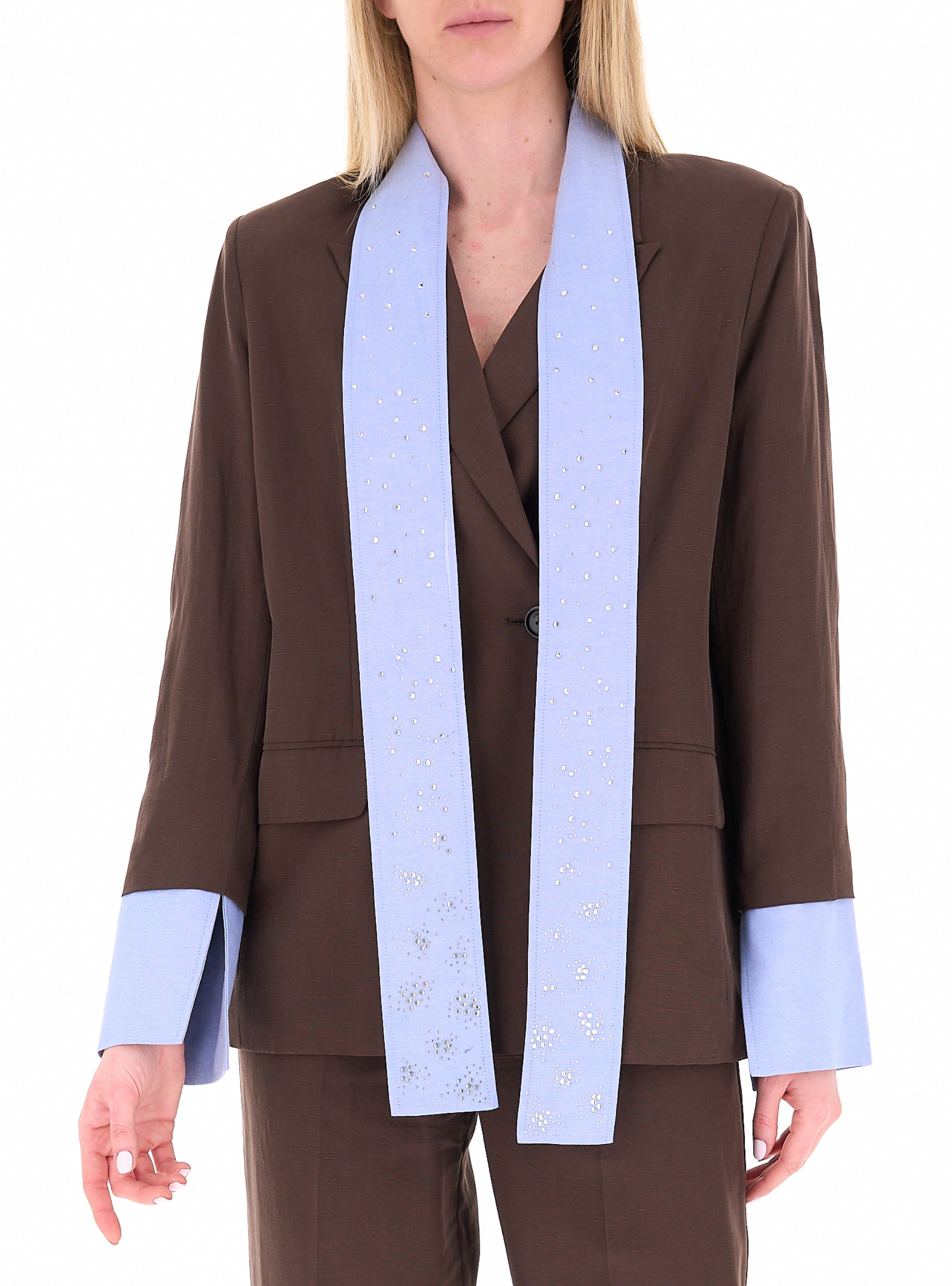 Blazer doppiopetto LIU JEANS MARRONE