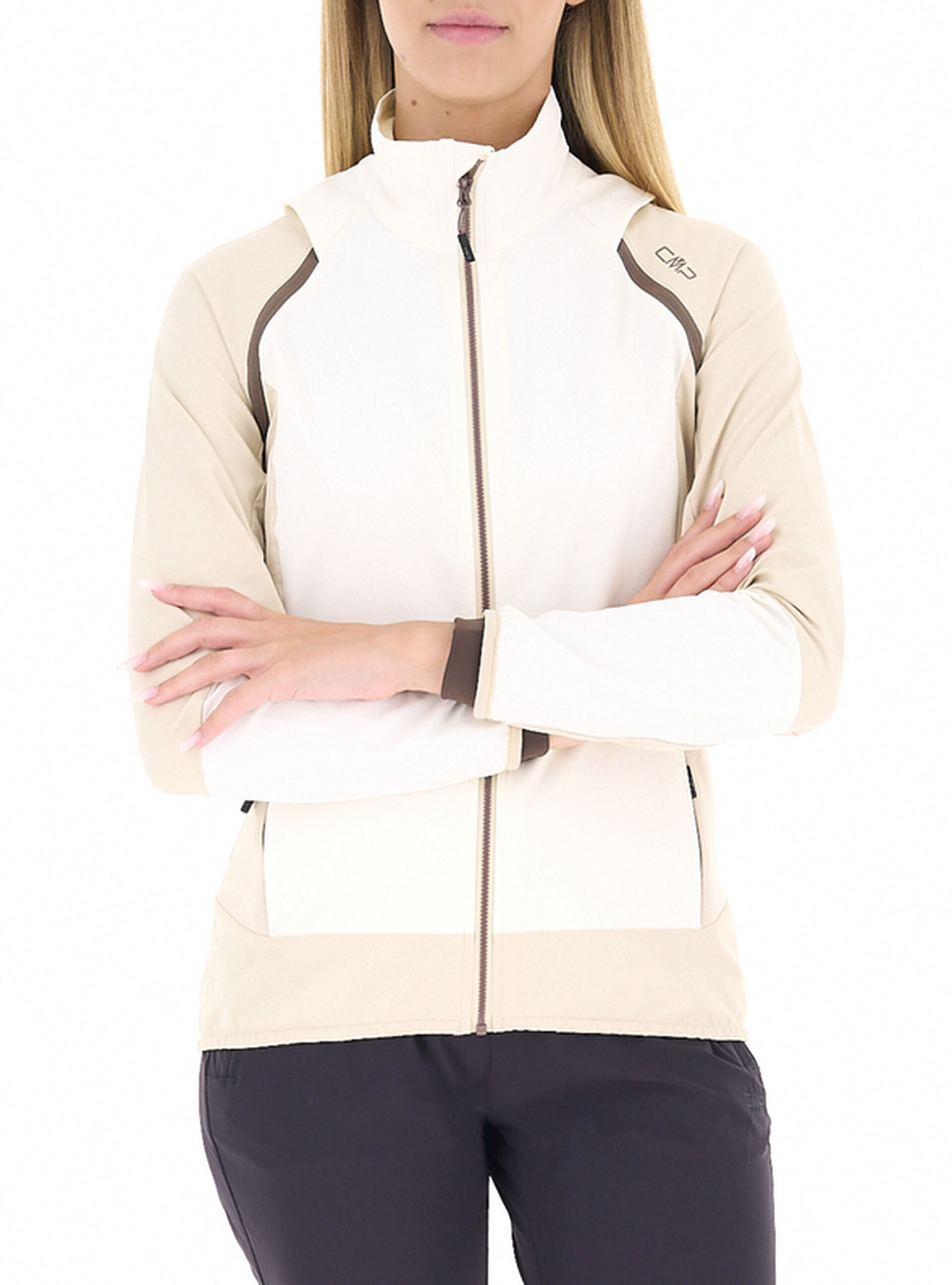 CMP Felpa con zip AVORIO 40