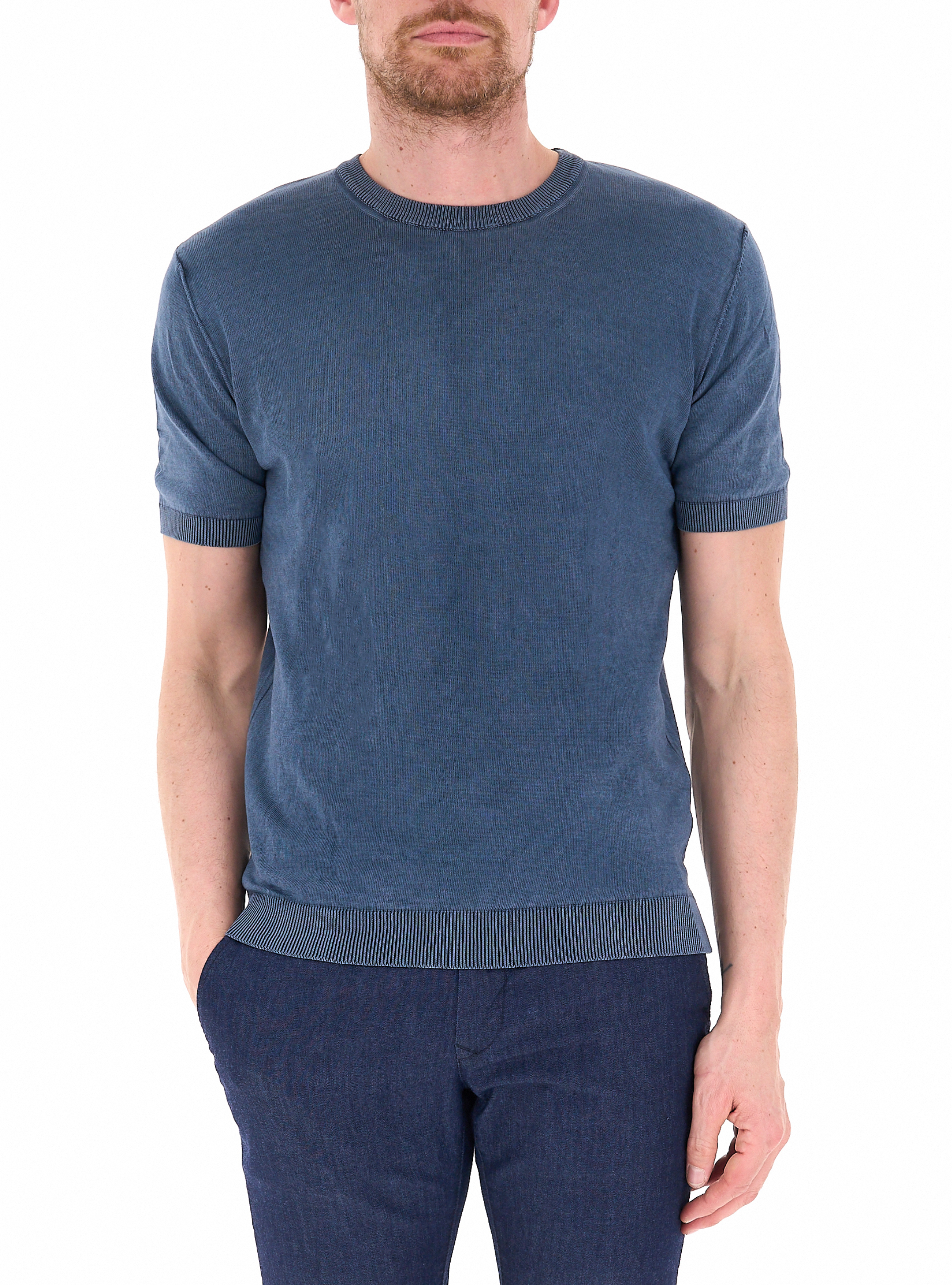 BOMBOOGIE Maglia girocollo BLU