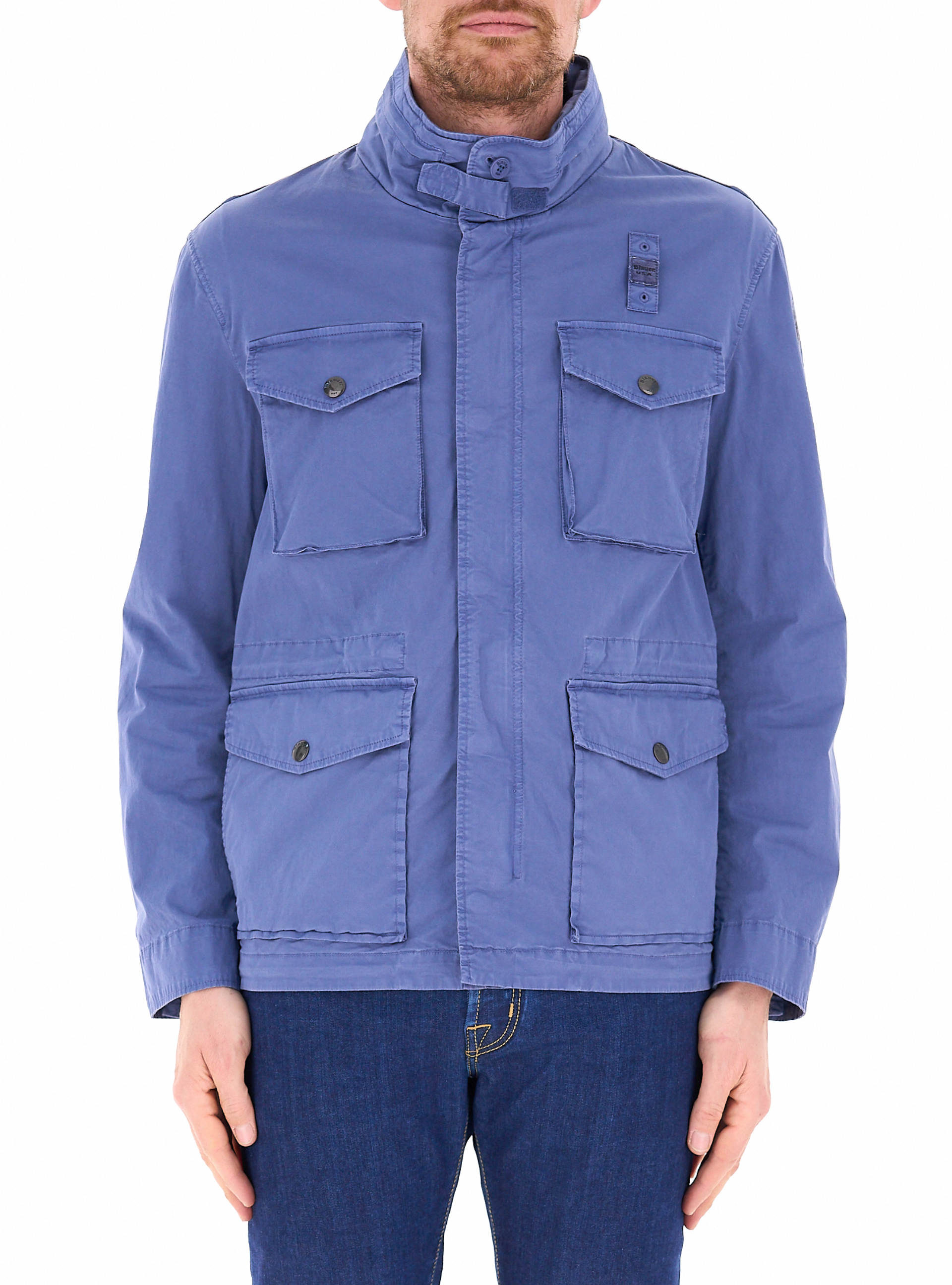 Giubbino con tasche BLU CHIARO