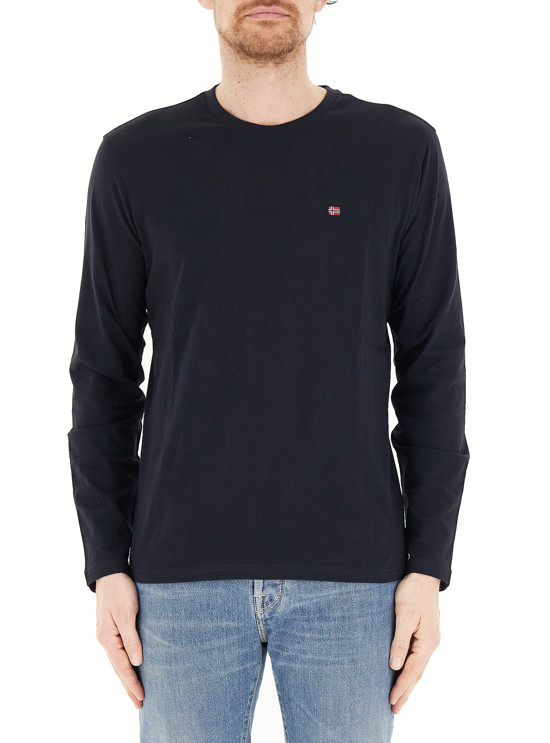 T-shirt maniche lunghe NERO