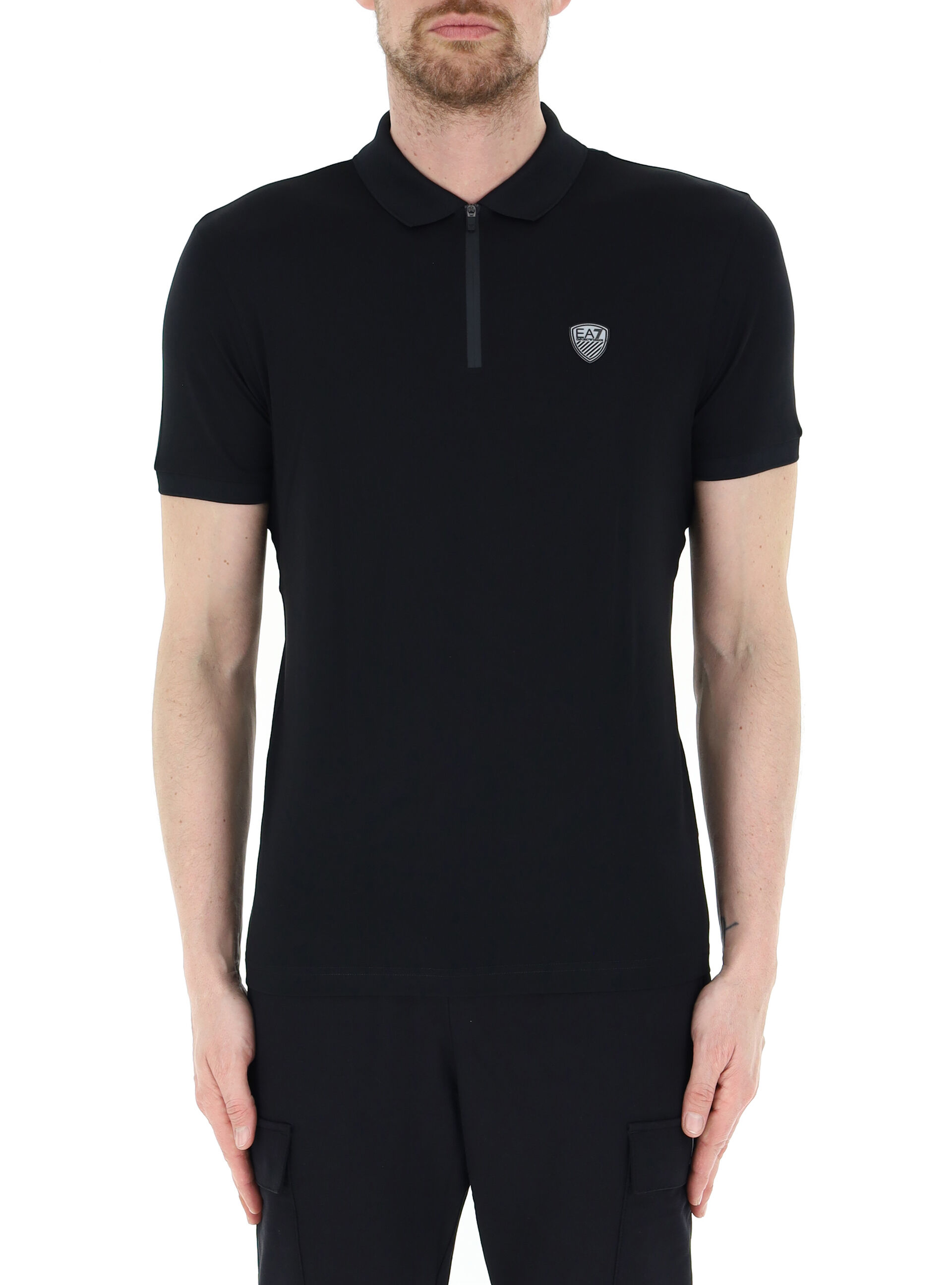 Polo con zip NERO XL