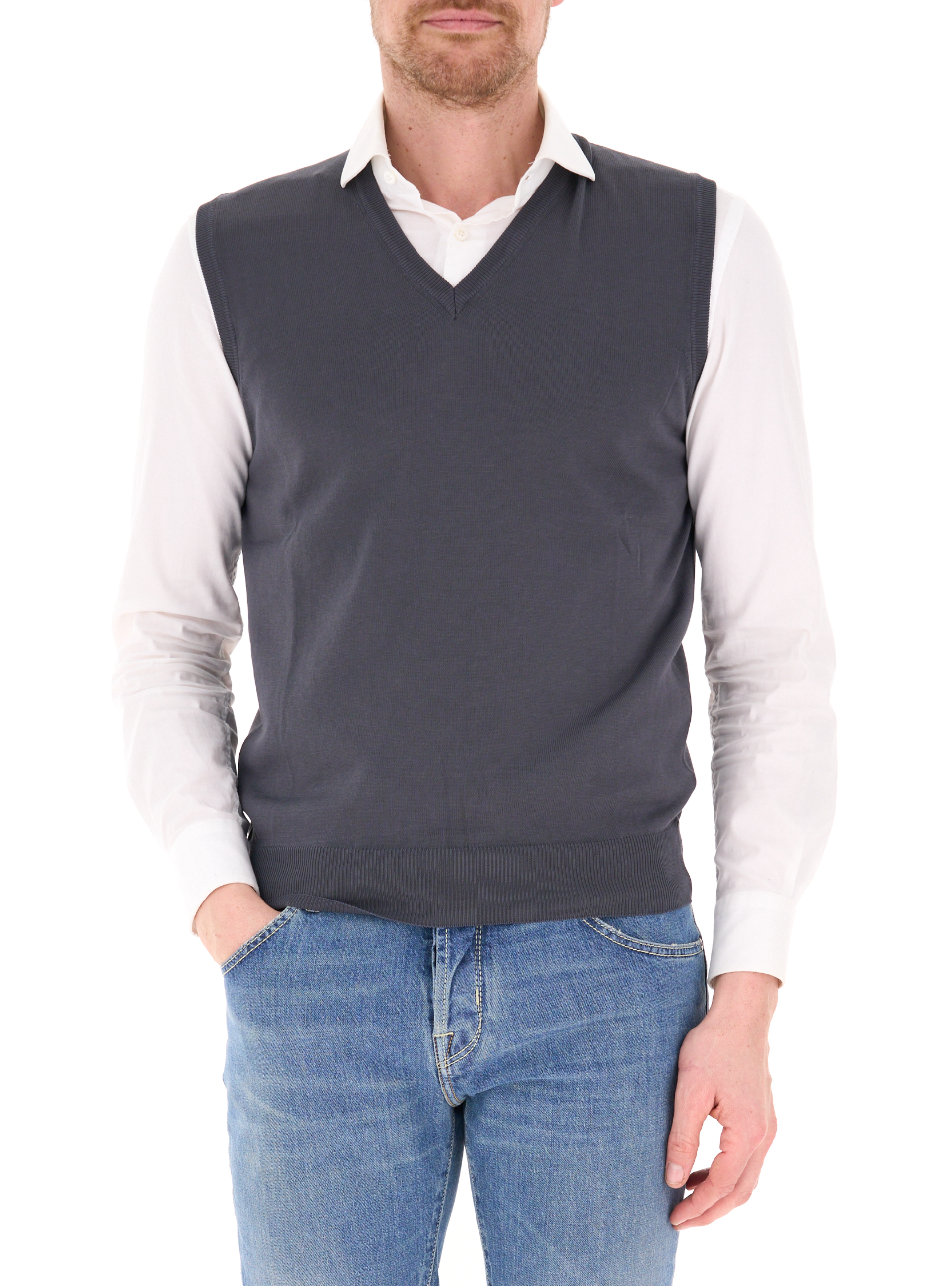 Gilet scollo V ANTRACITE