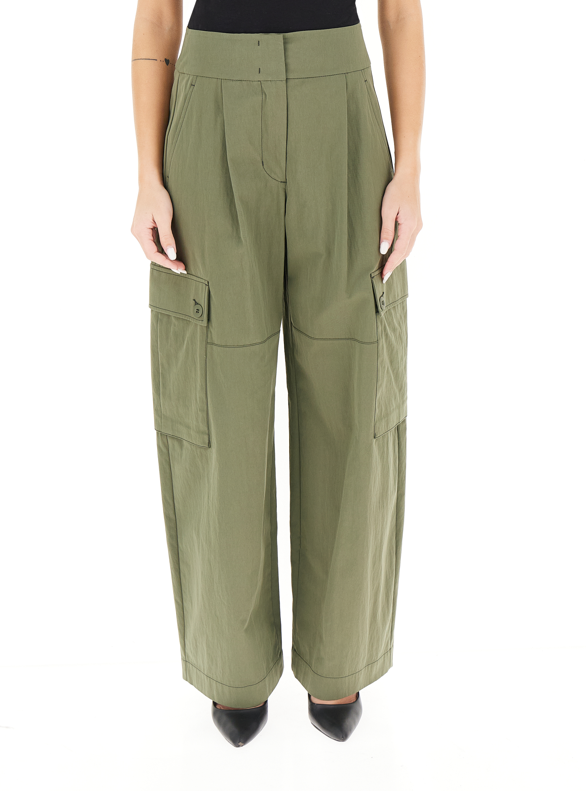Pantalone cargo VERDE OLIVA 42