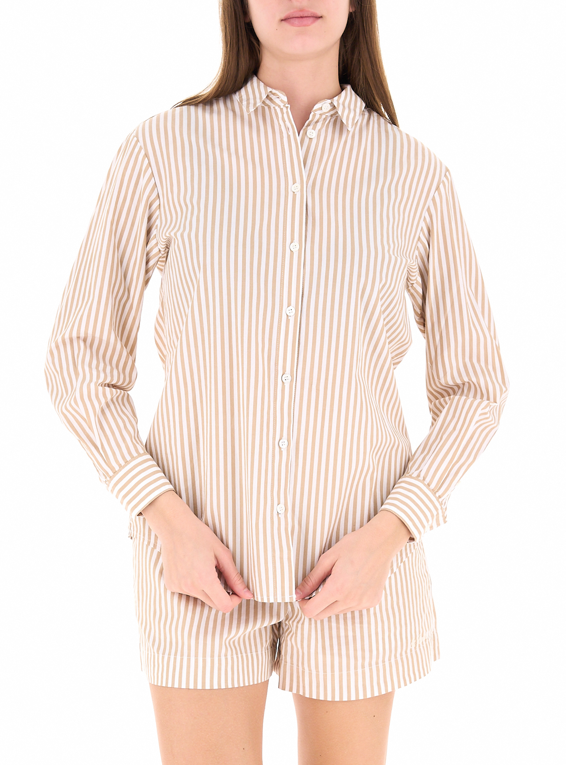 Camicia a righe BEIGE M