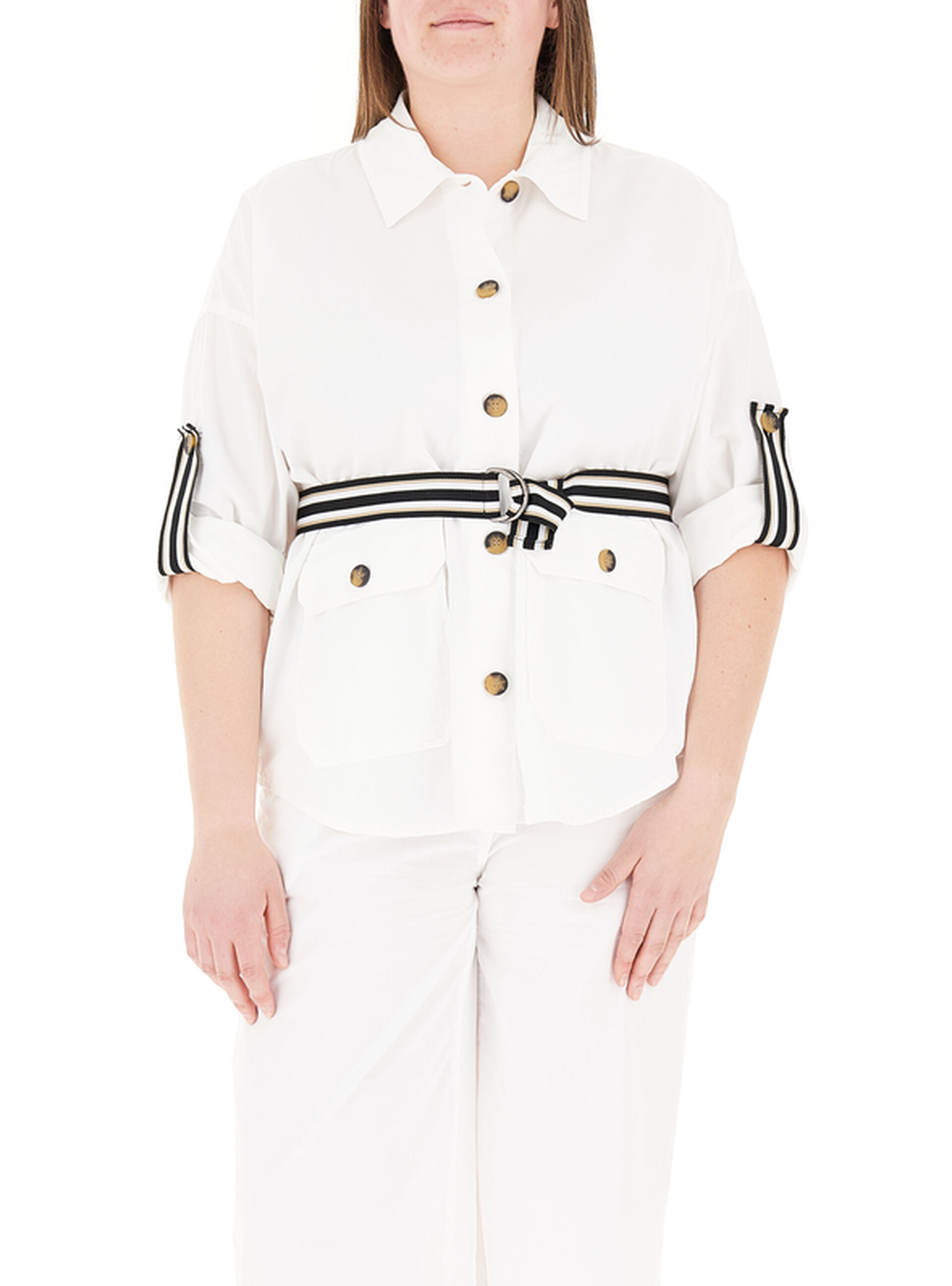 Camicia in cotone PANNA