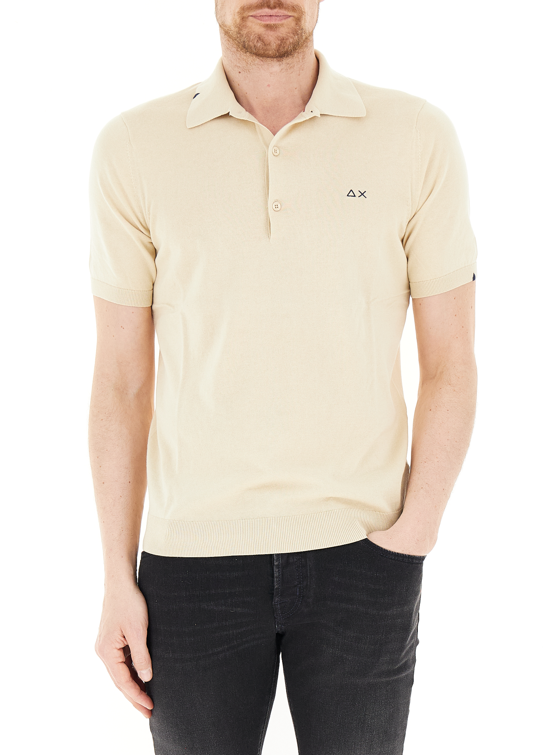 SUN68 Polo in maglia SABBIA XL