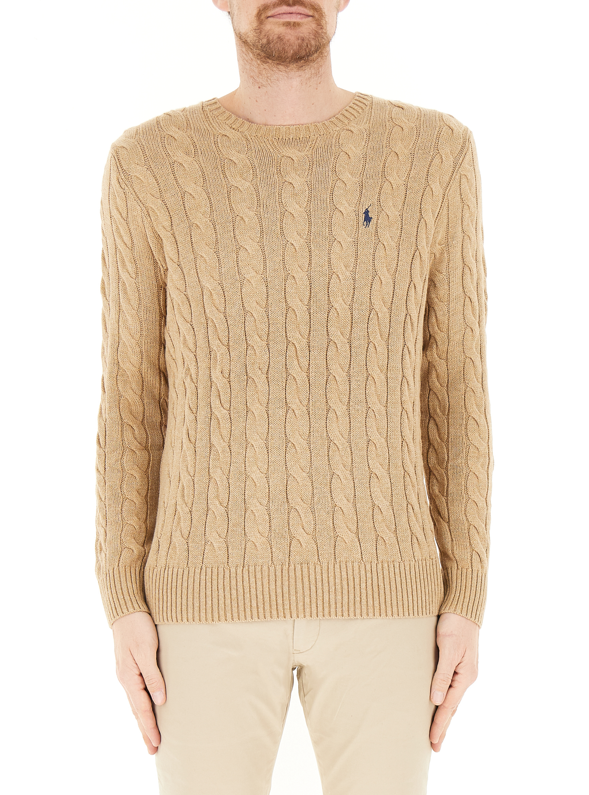 Maglione a trecce POLO BEIGE M