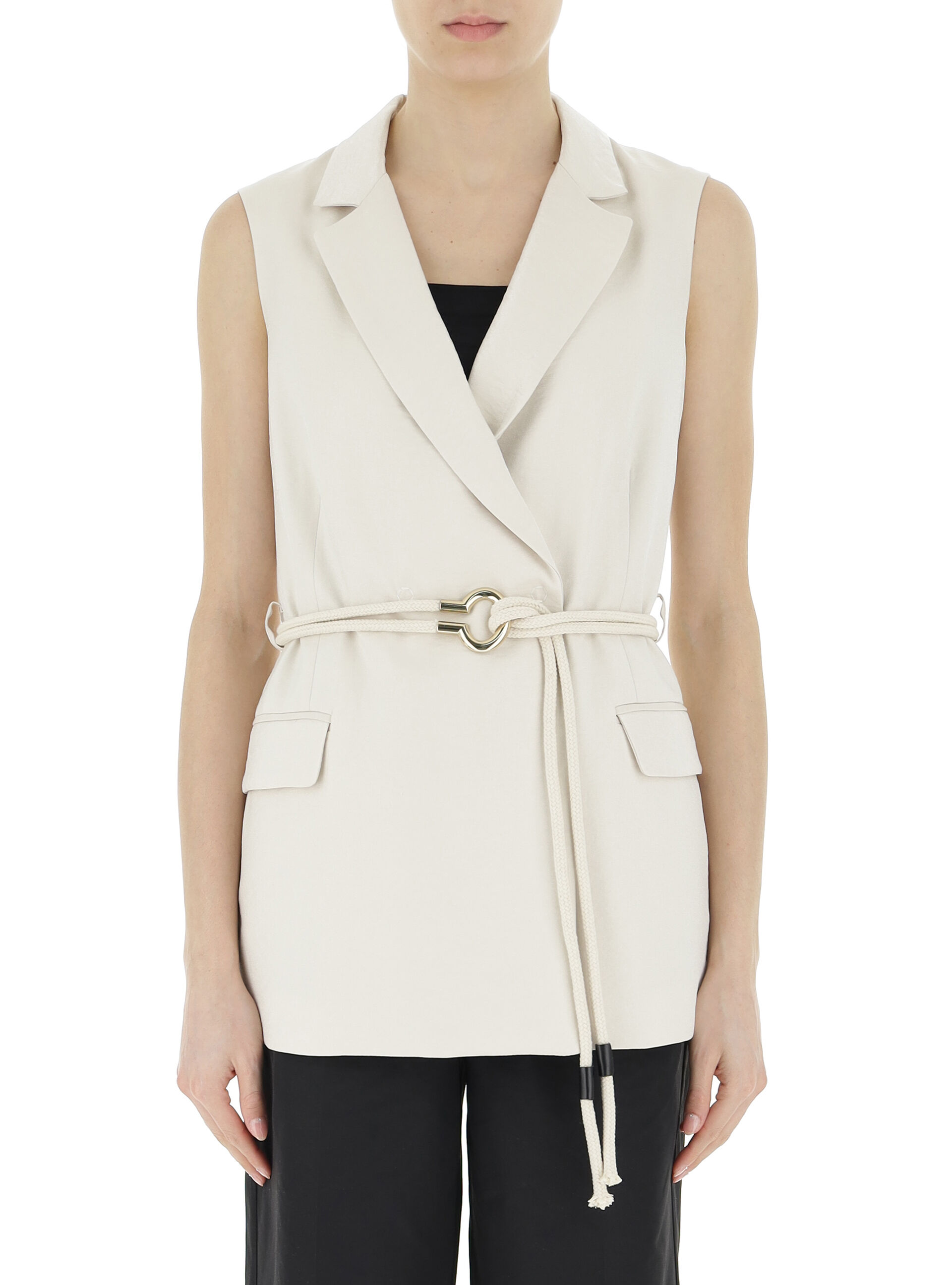 Blazer smanicato LIU JEANS BEIGE 42