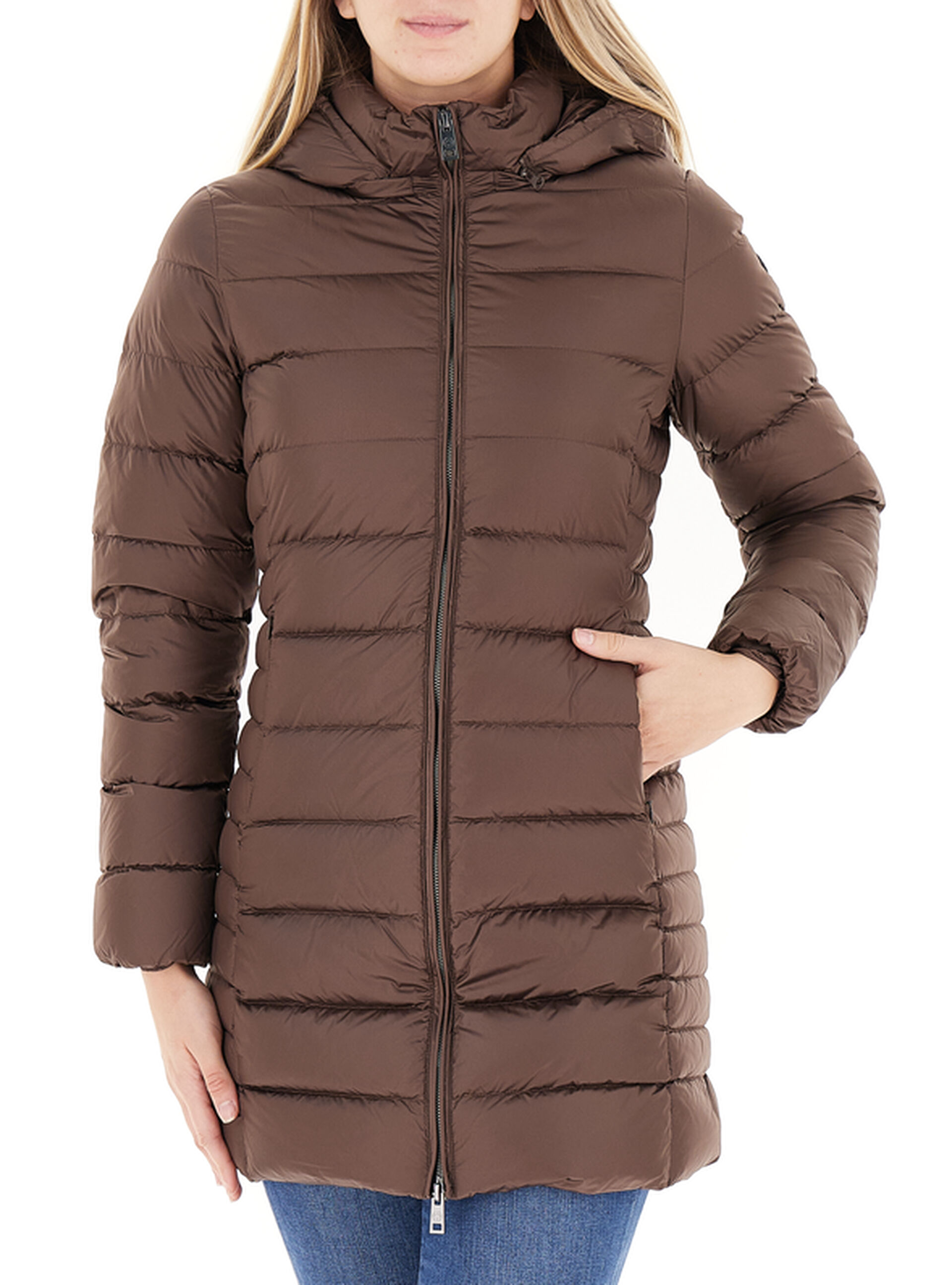 Piumino con cappuccio MARRONE 50