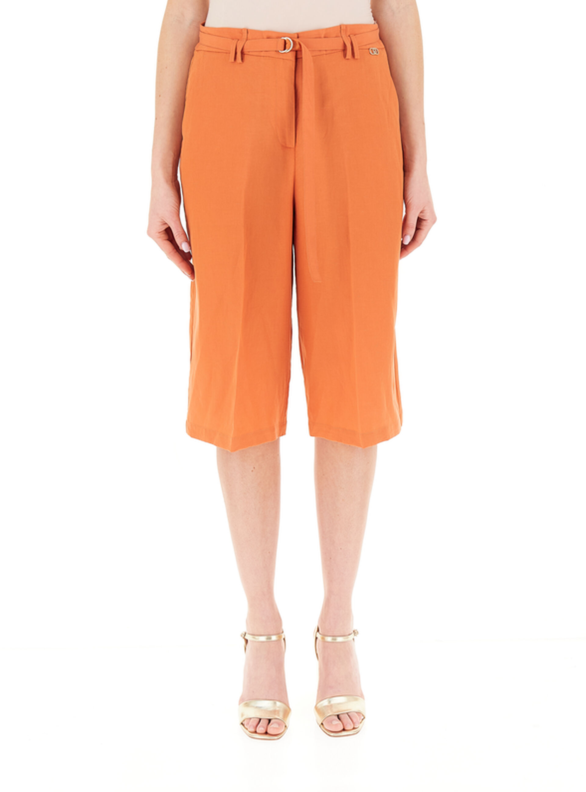 Bermuda misto lino LIU JEANS ARANCIONE 44
