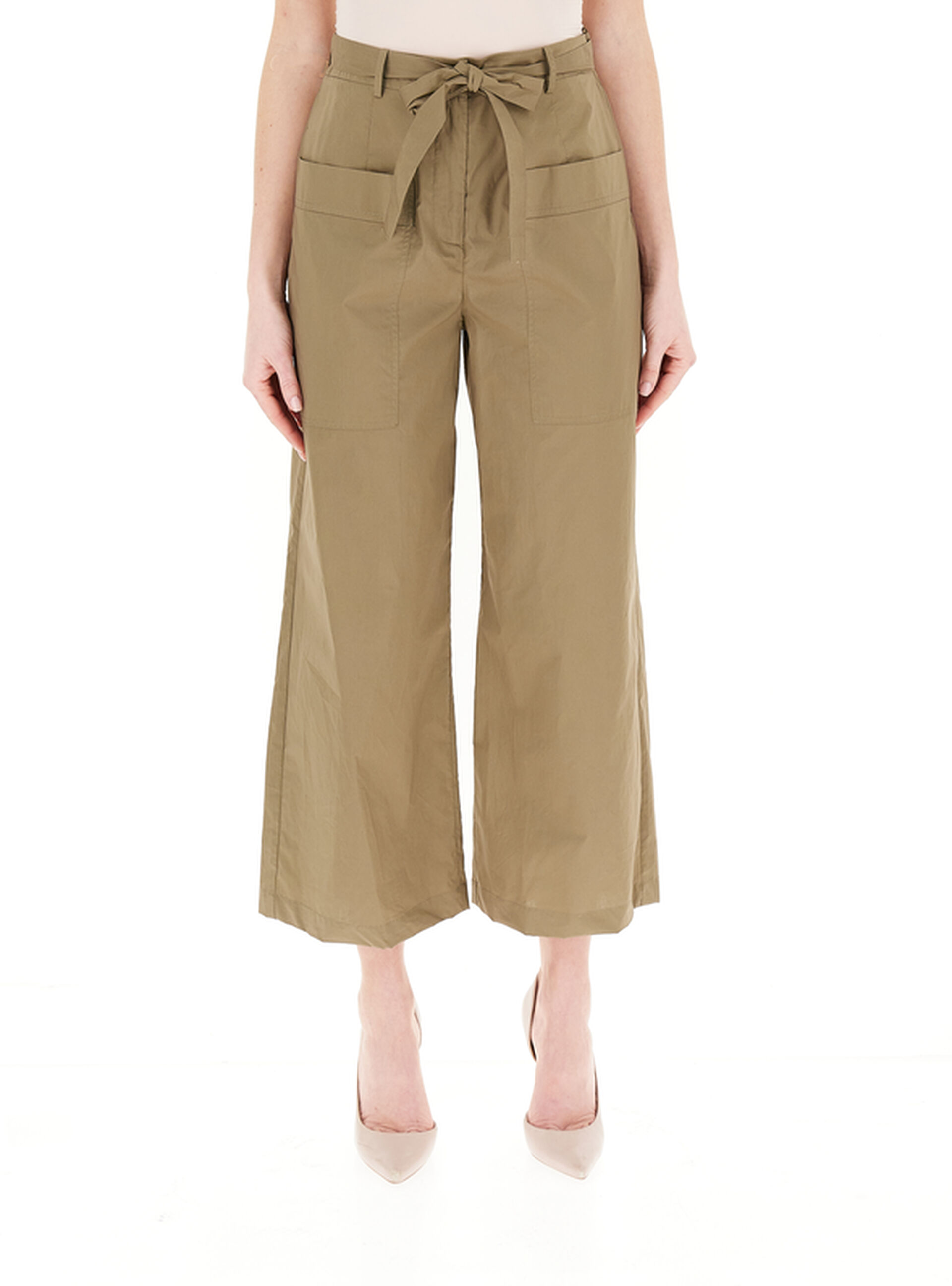 Pantalone a palazzo VERDE MILITARE 38