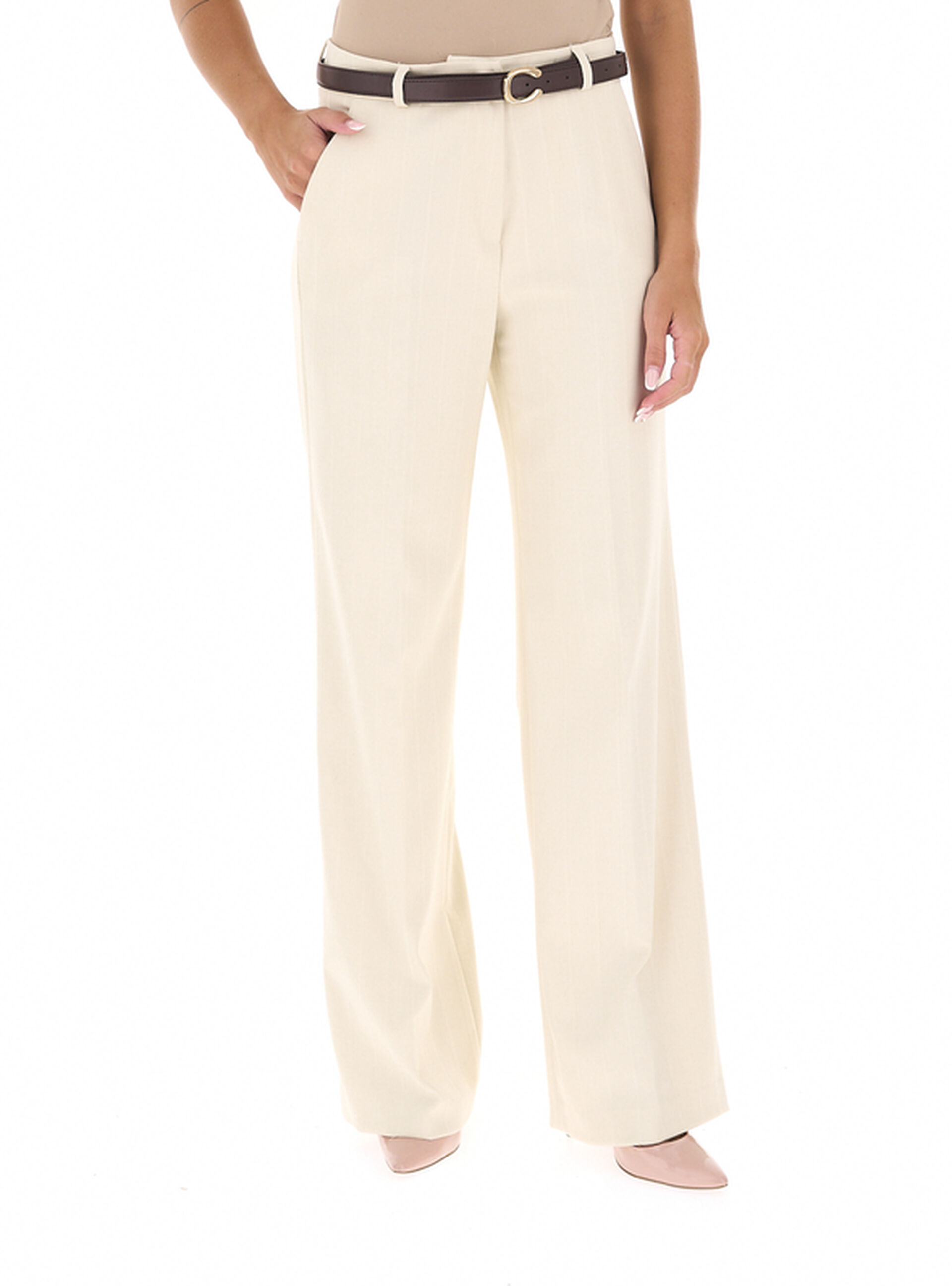 Pantalone wide leg CHAMPAGNE 42
