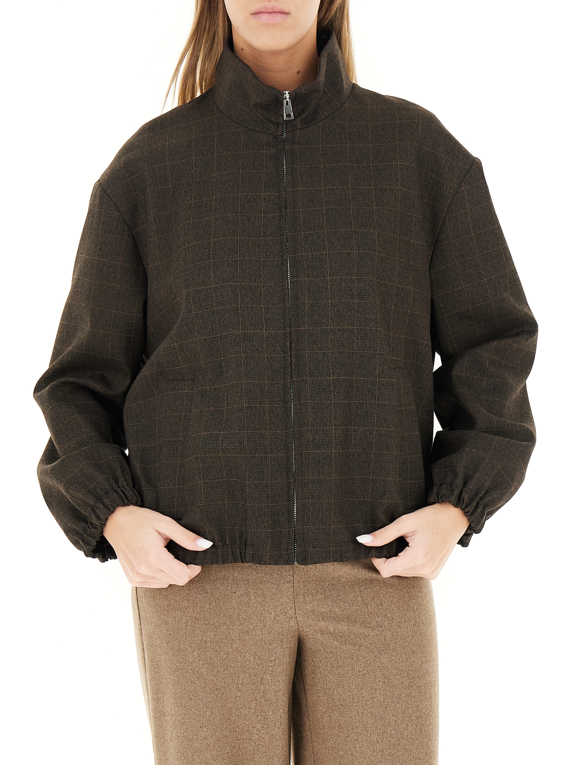 VICOLO Giacca con zip MARRONE S