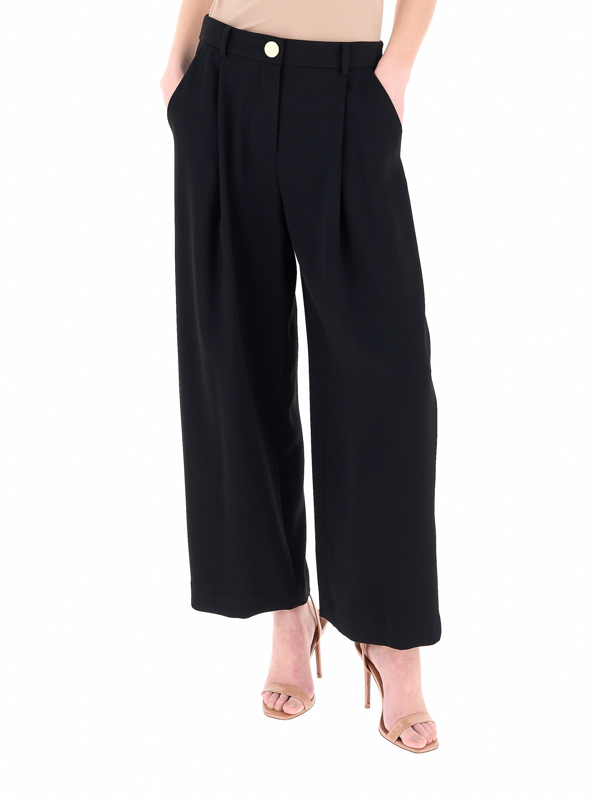 Pantalone con pinces NERO