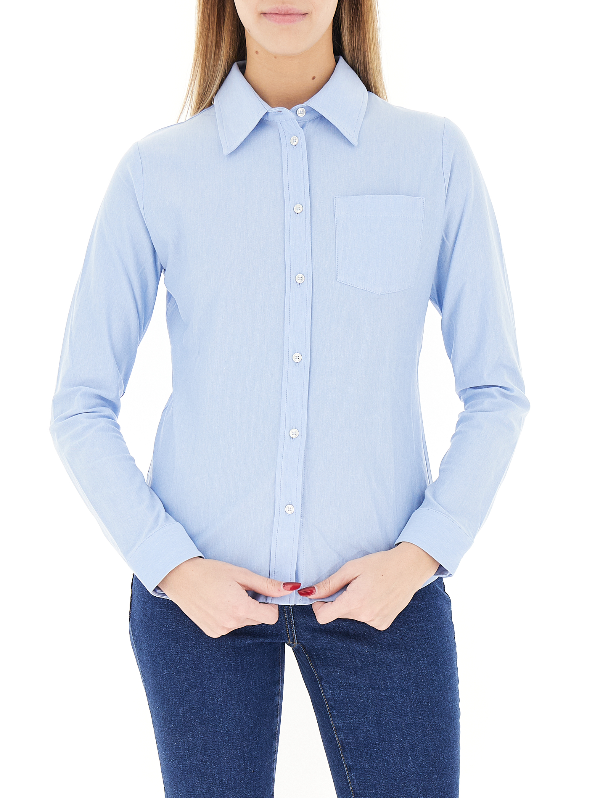 Camicia in cotone AZZURRO CHIARO