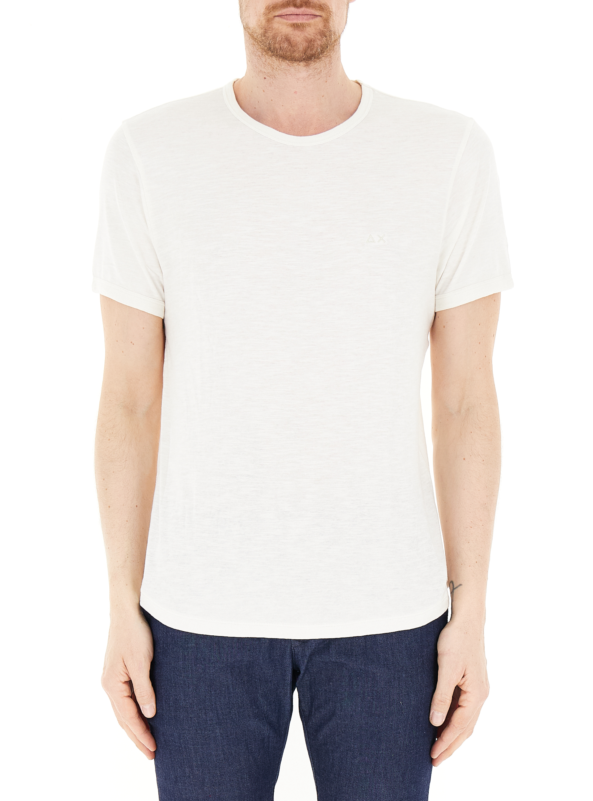 SUN68 T-shirt in cotone PANNA XXL