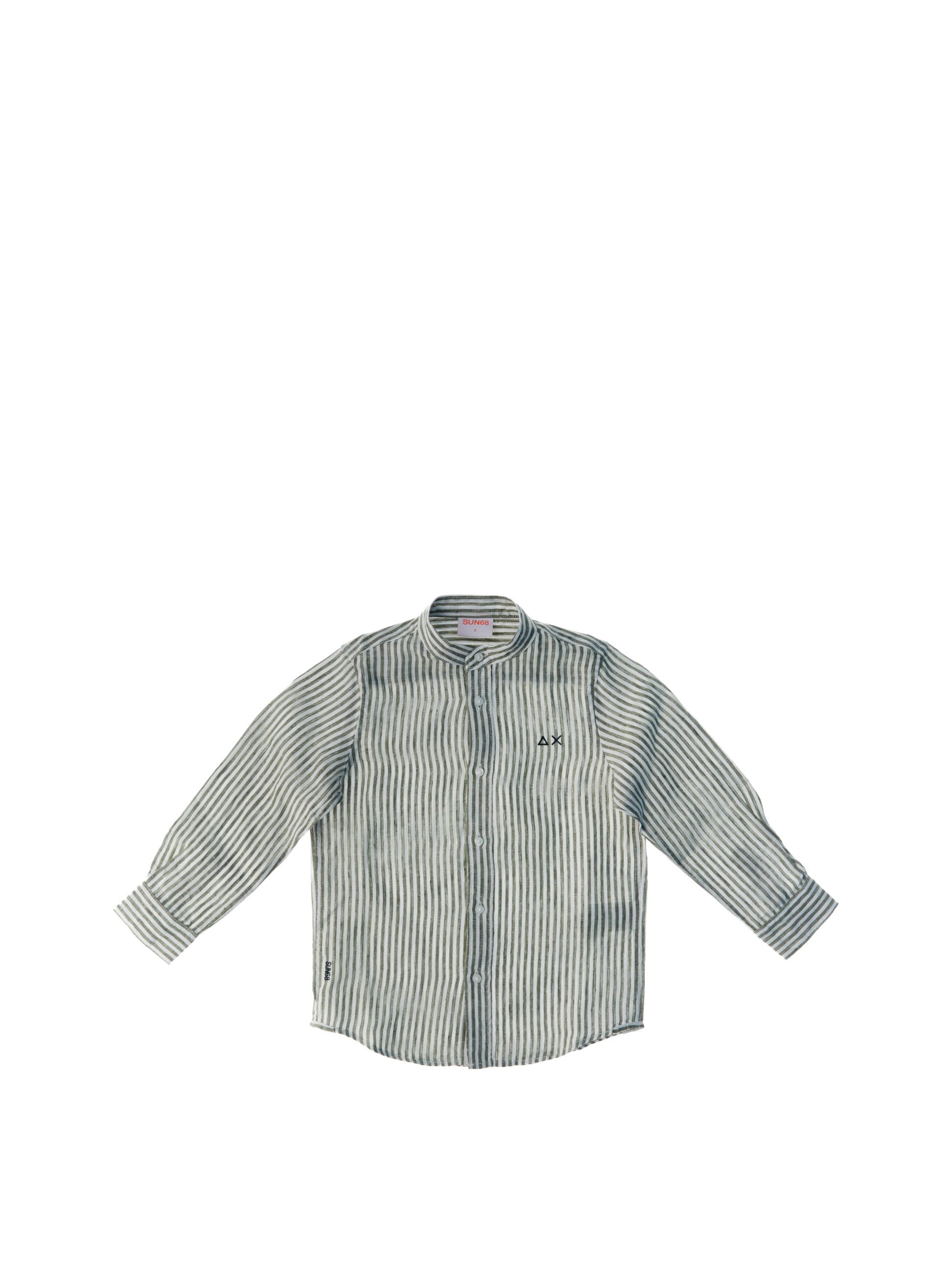 SUN68 Camicia in lino VERDE