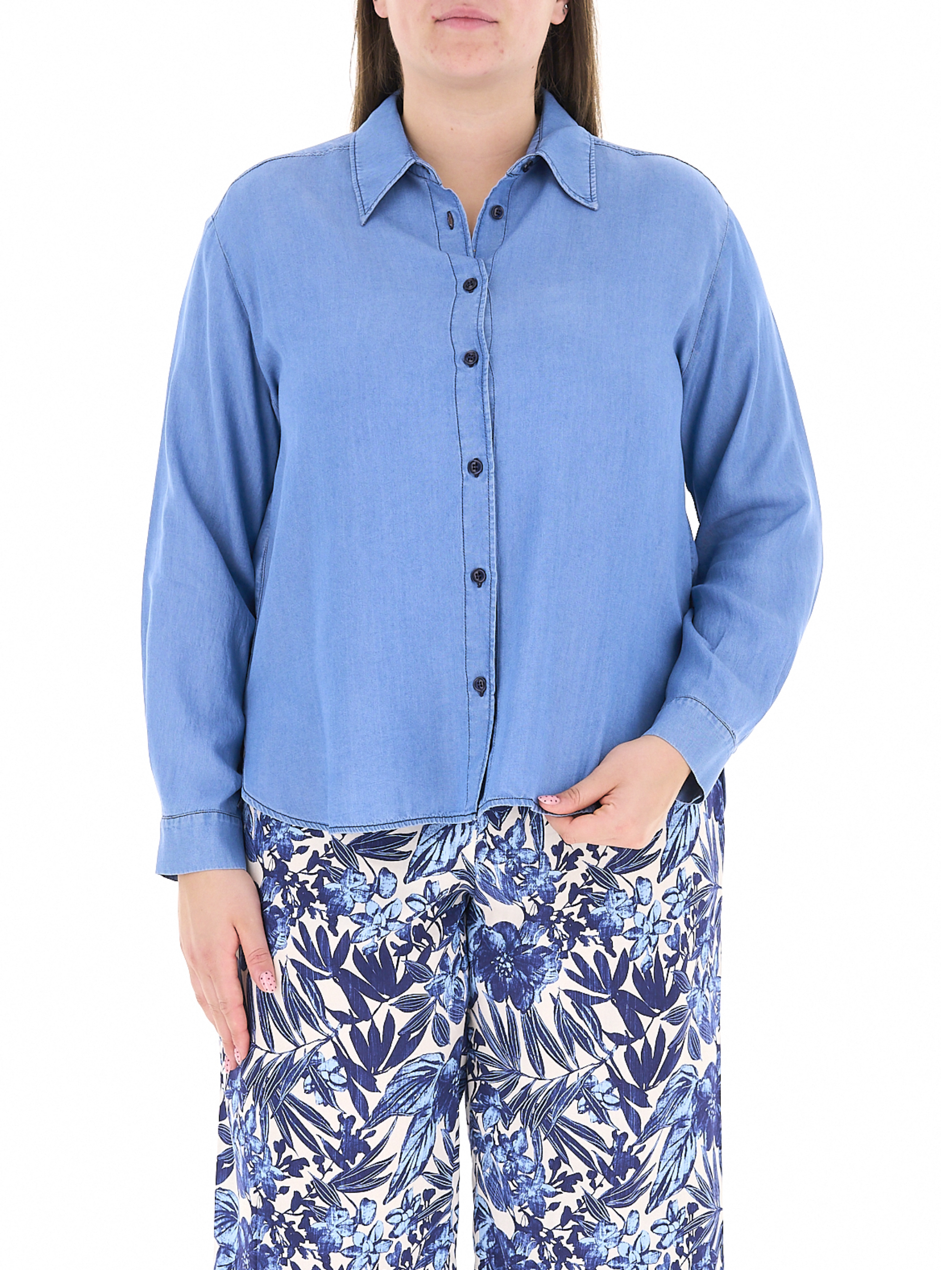 Camicia in lyocell AZZURRO OXFORD 41