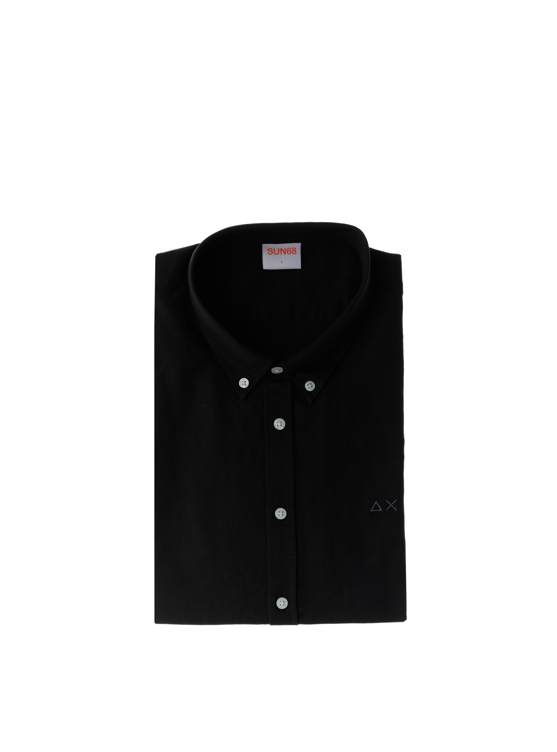 SUN68 Camicia in lino NERO XL