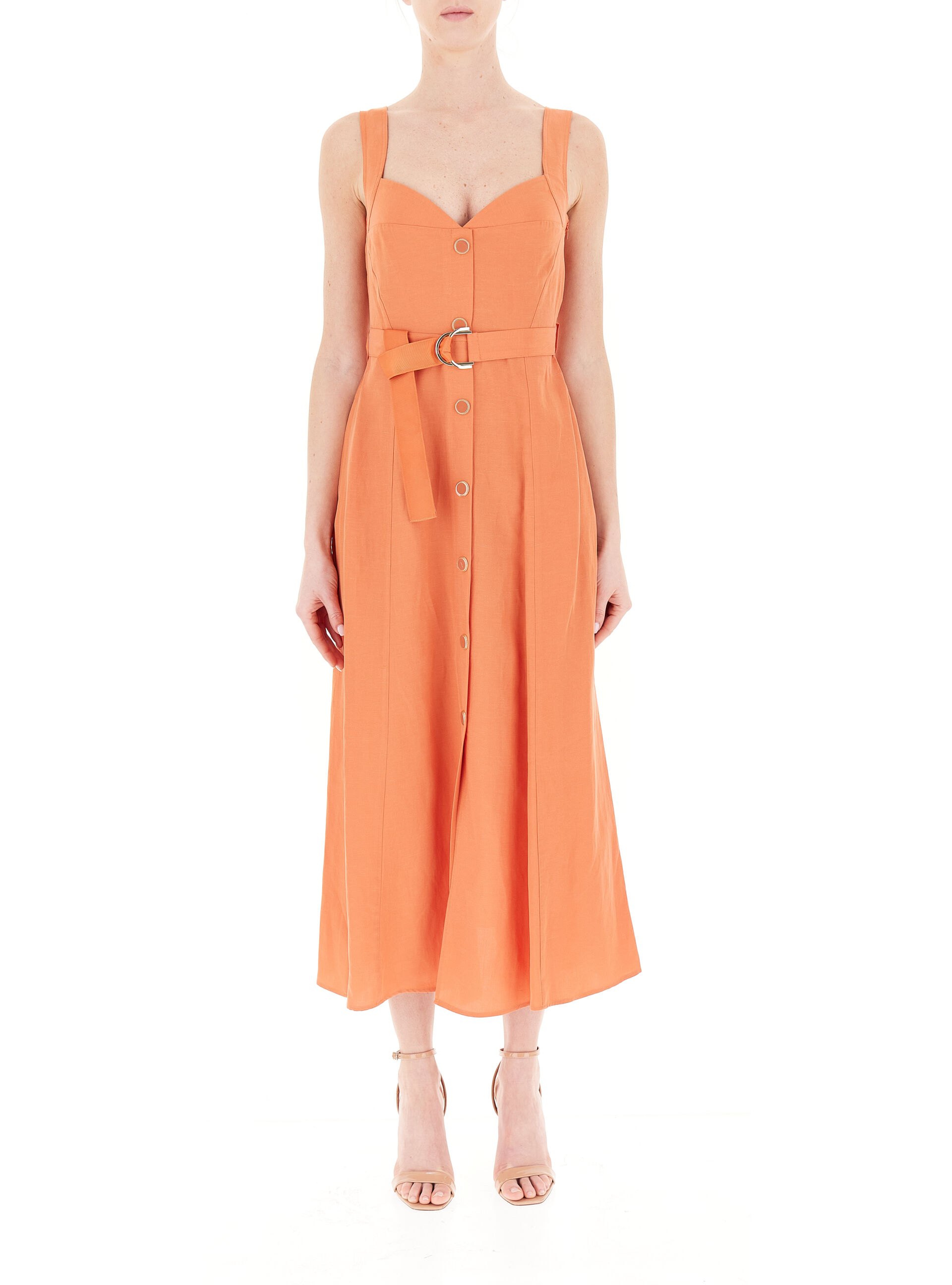 Abito con cintura LIU JEANS ARANCIO CHIARO 38