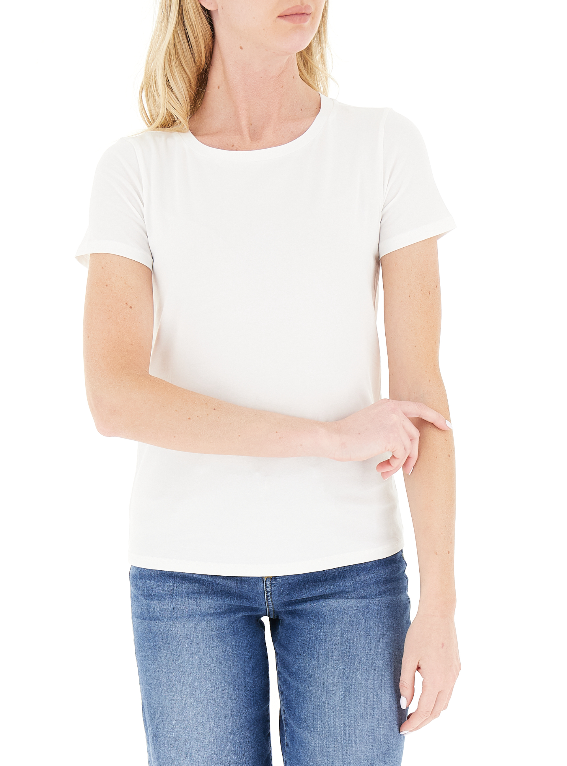 T-shirt girocollo BIANCO S