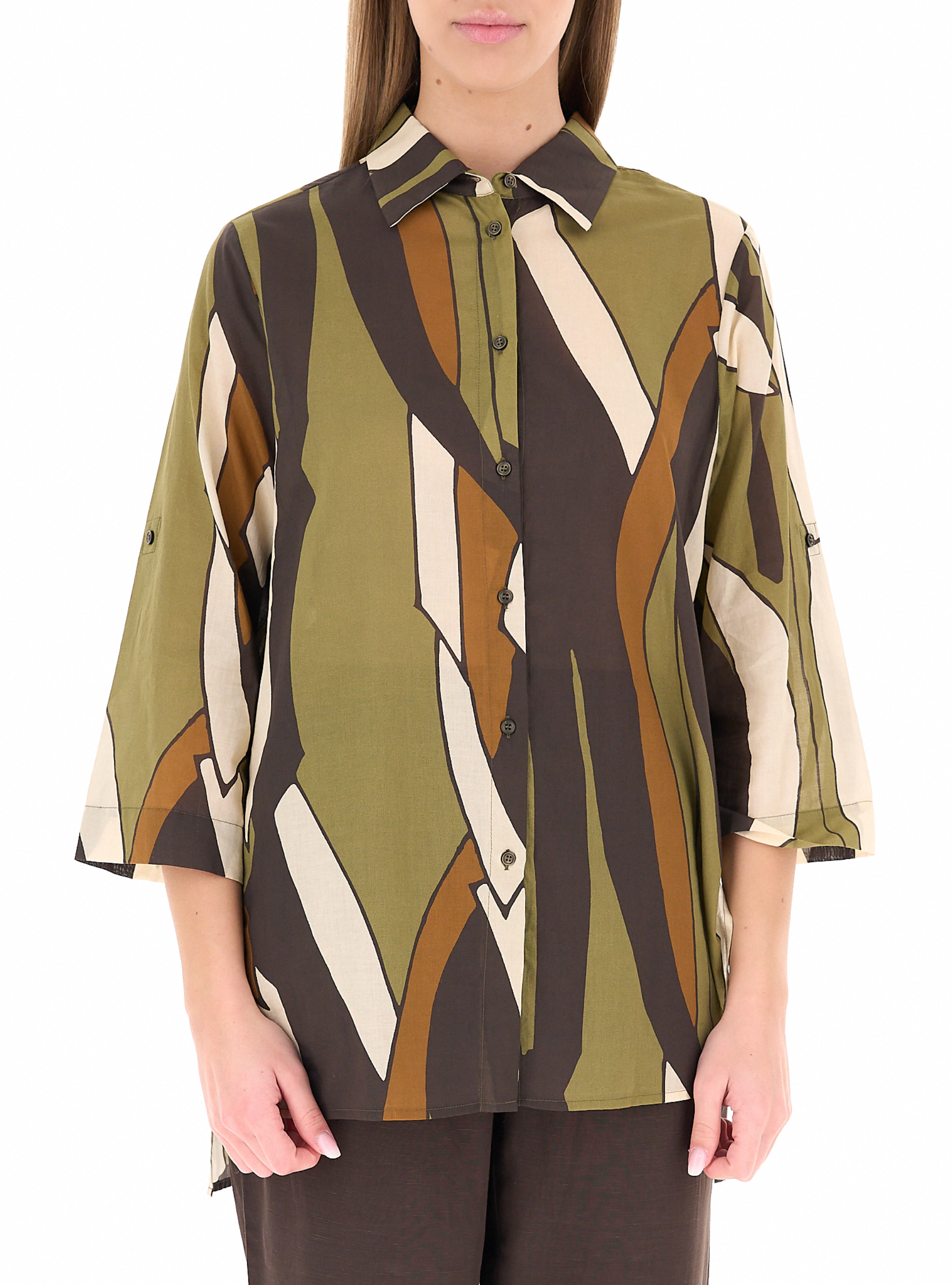 Camicia in cotone VERDE OLIVA 42