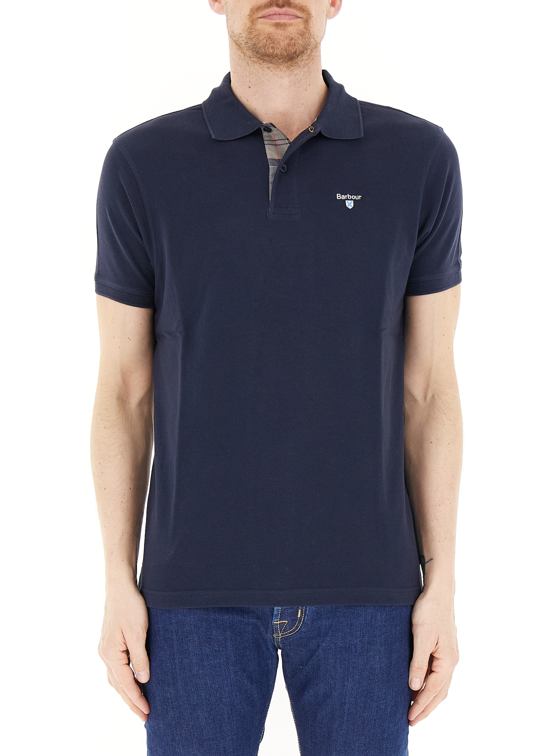 Barbour Polo in cotone BLU NAVY