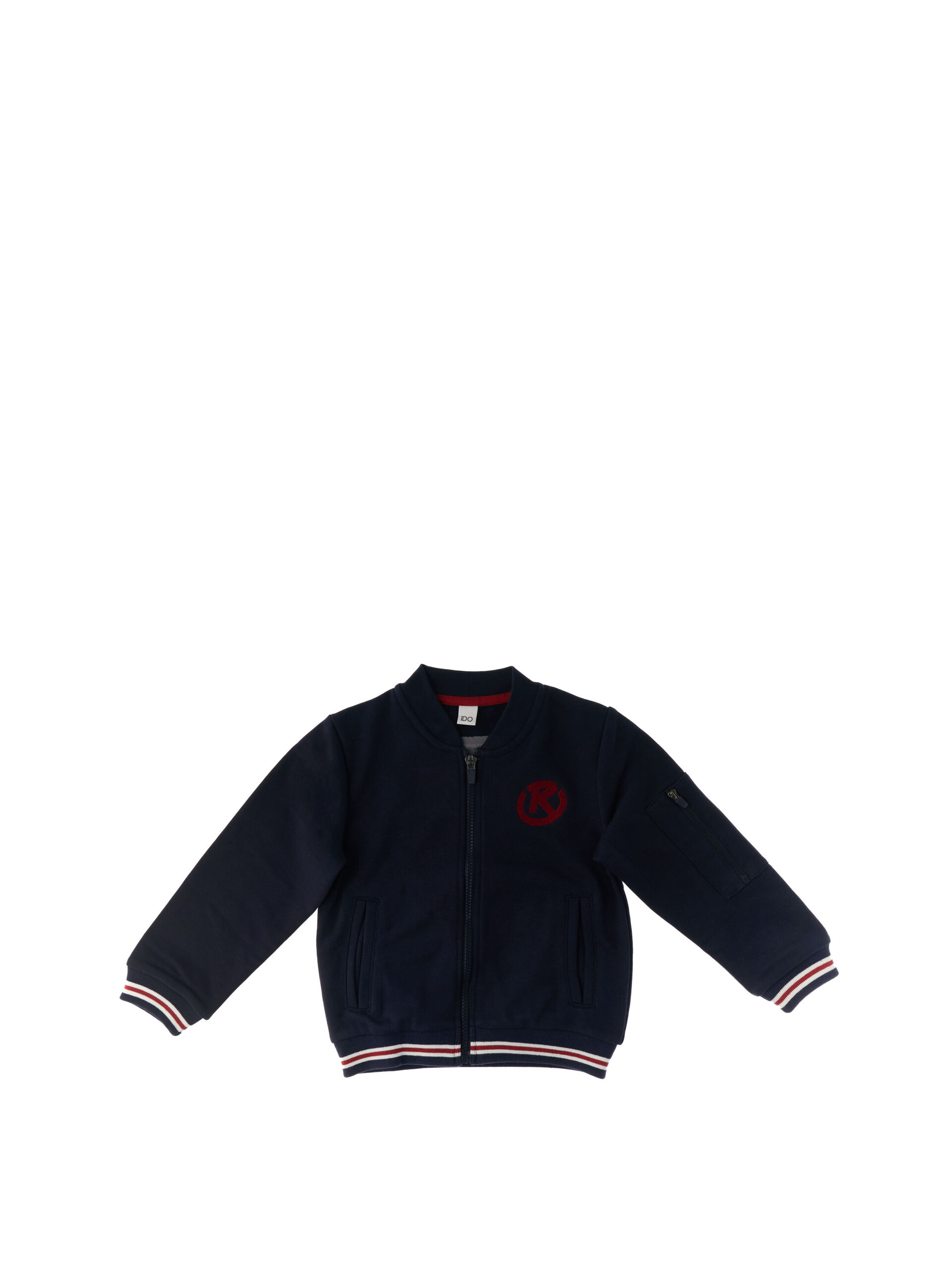 IDO Felpa con zip BLU SCURO