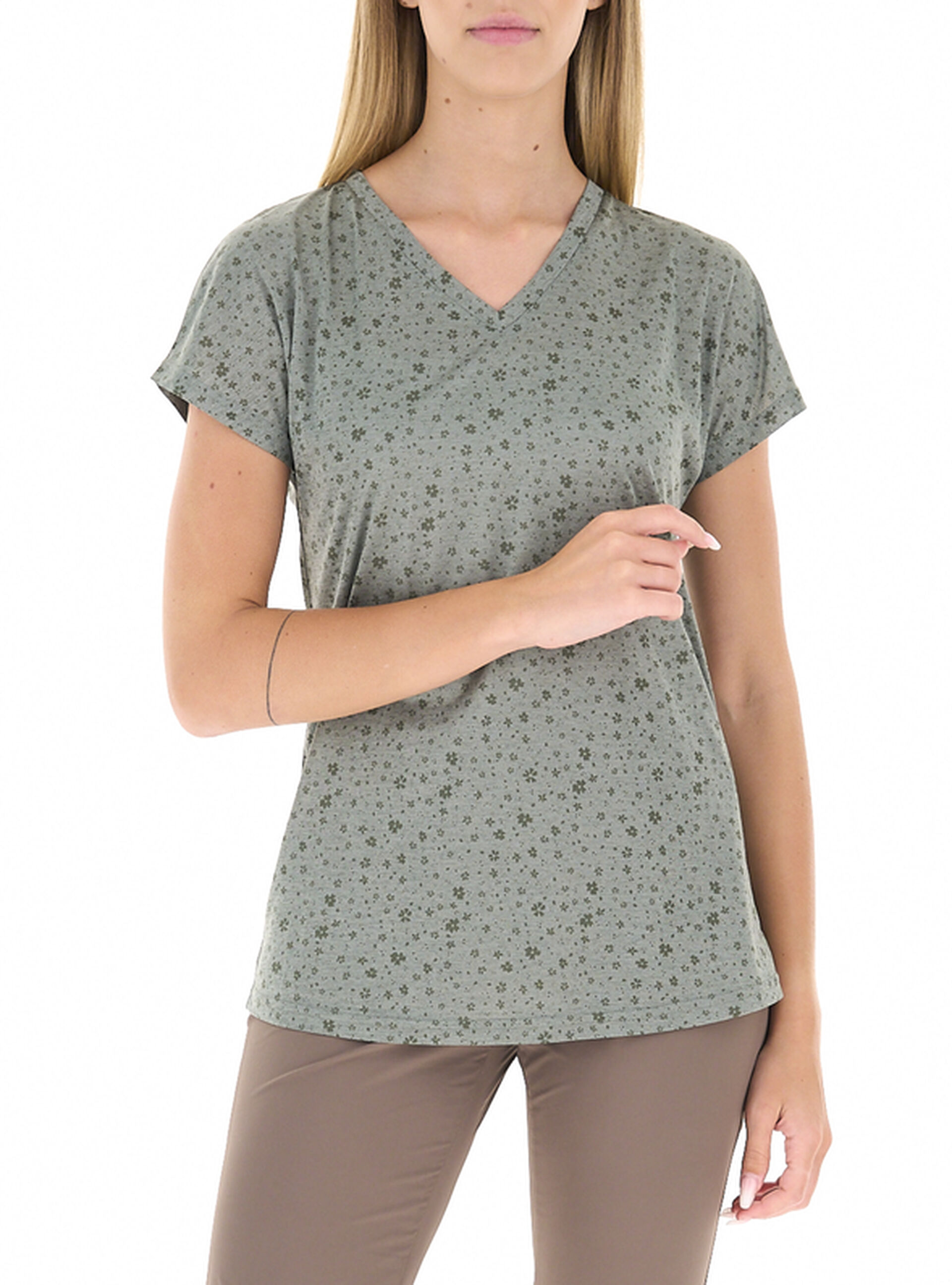 T-shirt tessuto tecnico VERDE MILITARE 42