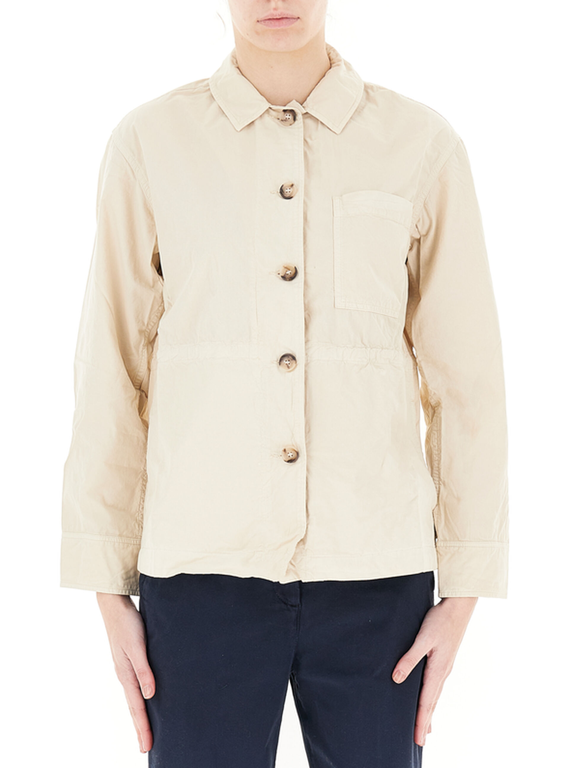 WOOLRICH Overshirt cotone PANNA