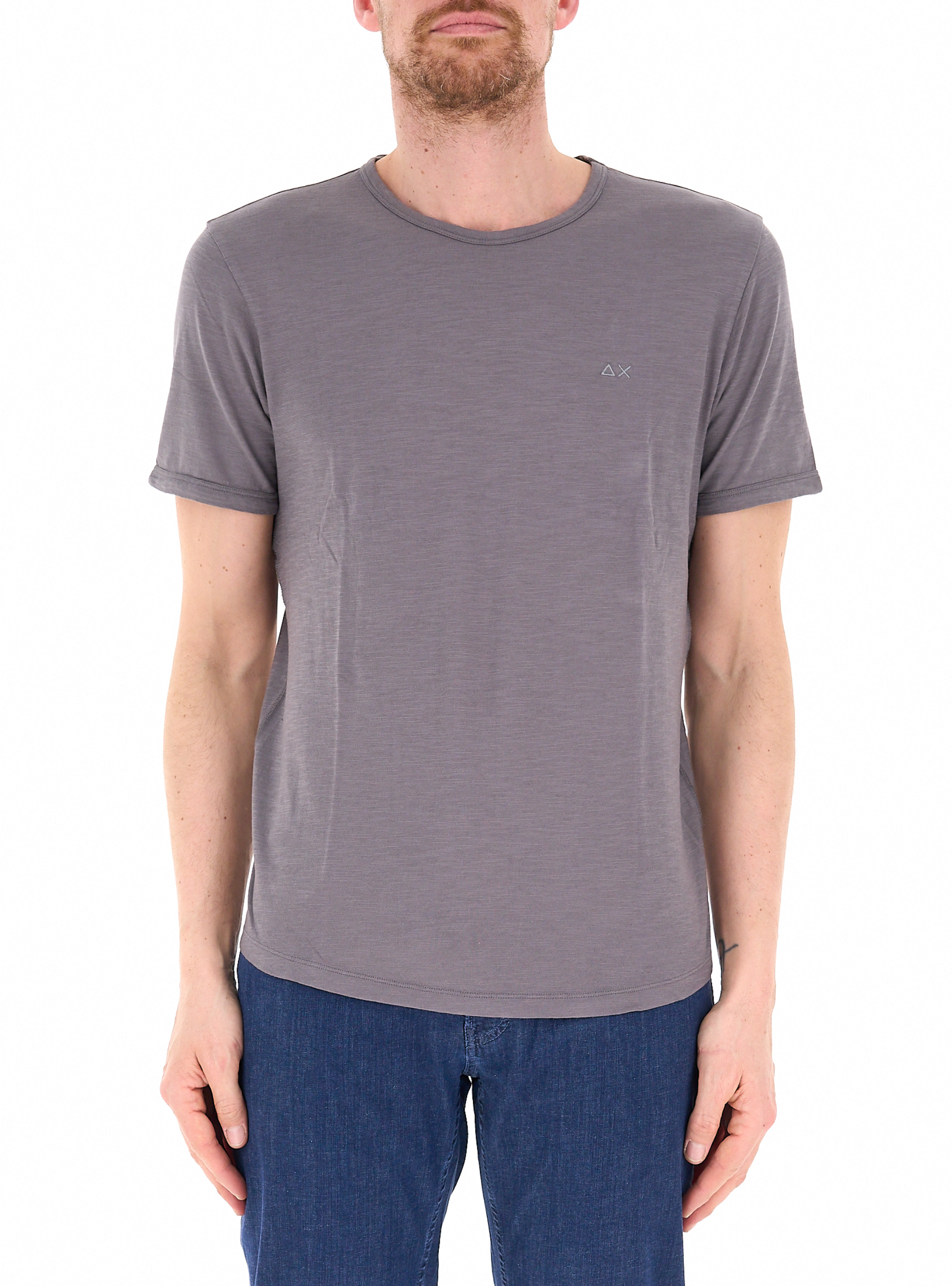 SUN68 T-shirt girocollo PIOMBO