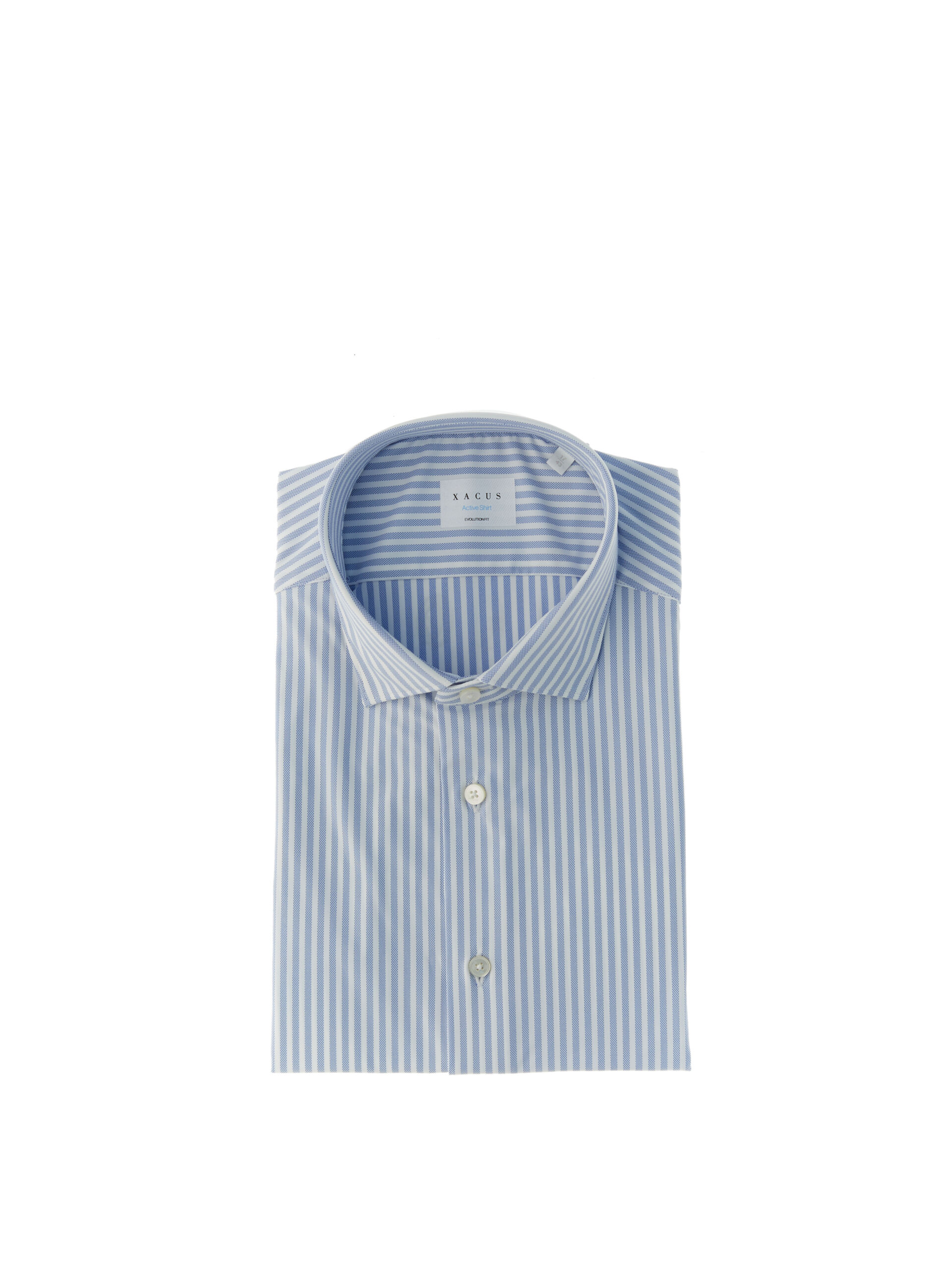 XACUS Camicia a righe CELESTE