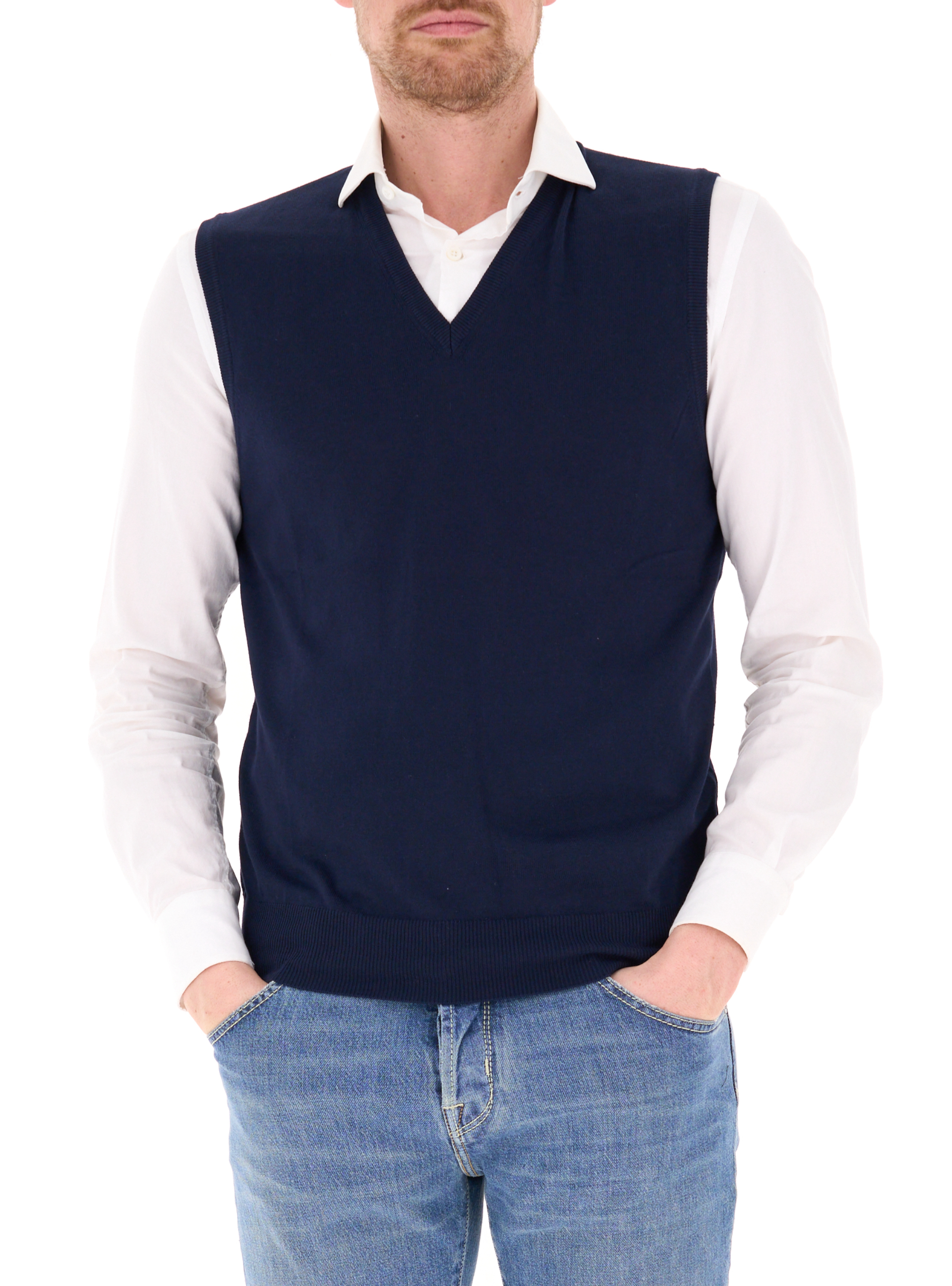 Gilet scollo V BLU NOTTE 48